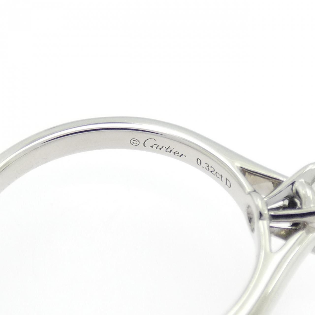 Cartier Cartier Cartier 1895 Solitaire Platinum Diamond Ring Size 9 Leather Ring N4163600 DUTY FREE for USA Size ONE SIZE - 4 Thumbnail