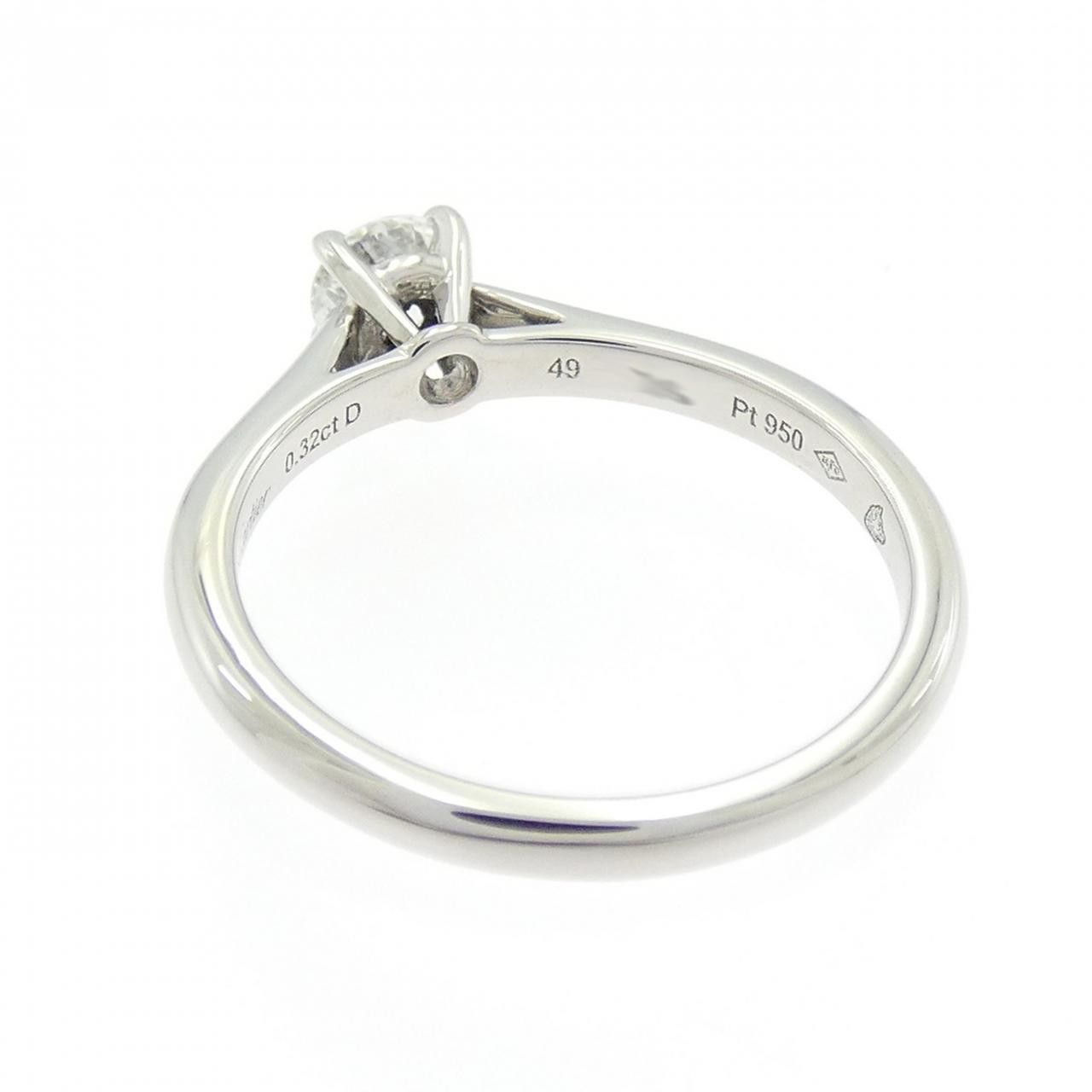Cartier Cartier Cartier 1895 Solitaire Platinum Diamond Ring Size 9 Leather Ring N4163600 DUTY FREE for USA Size ONE SIZE - 3 Thumbnail