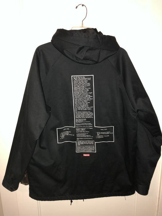 Supreme Supreme/Black Sabbath Hooded Parka Jacket Size Large Black