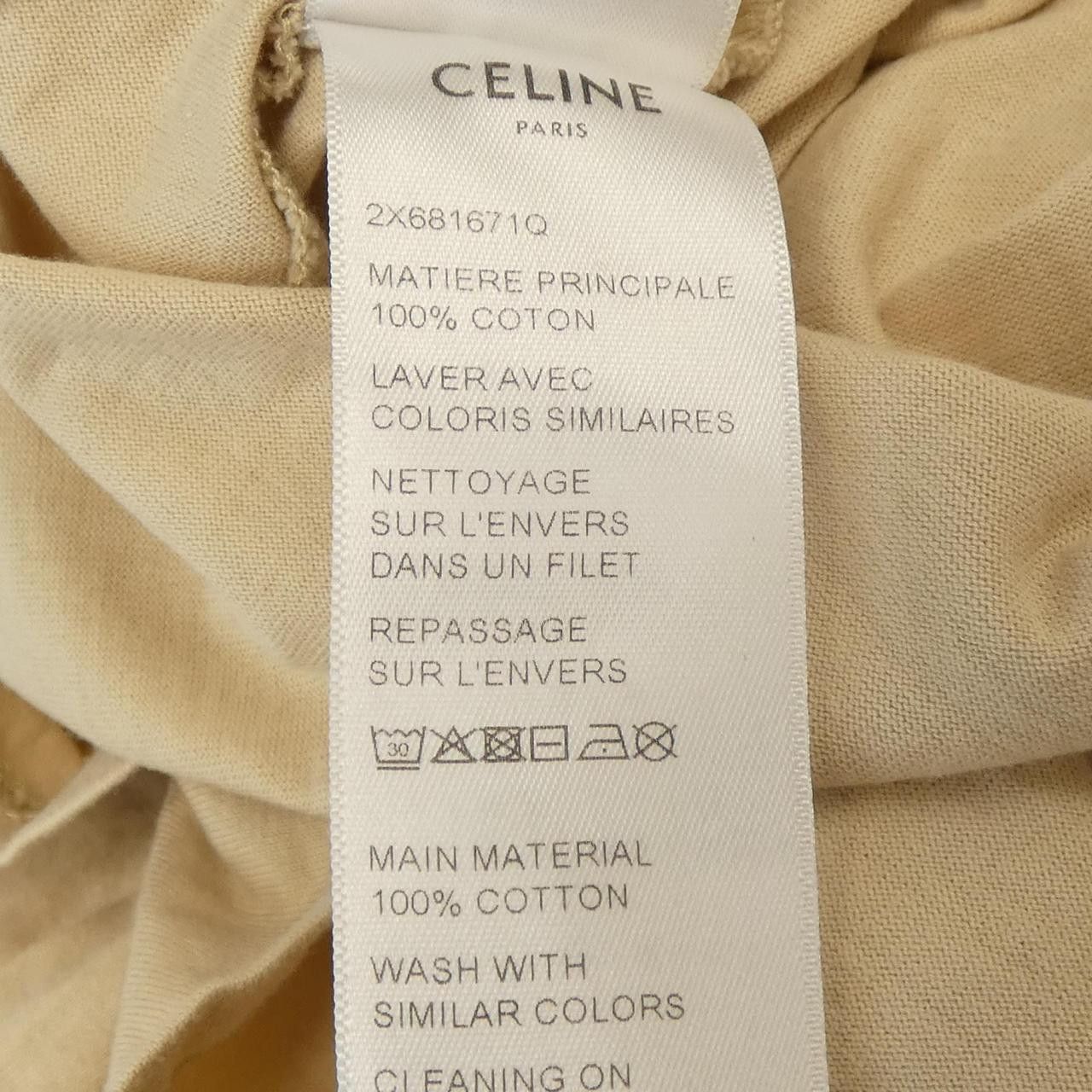 Celine Celine Celine T-shirt Cotton T-Shirts 2X681671Q DUTY FREE for USA Size ONE SIZE - 3 Thumbnail