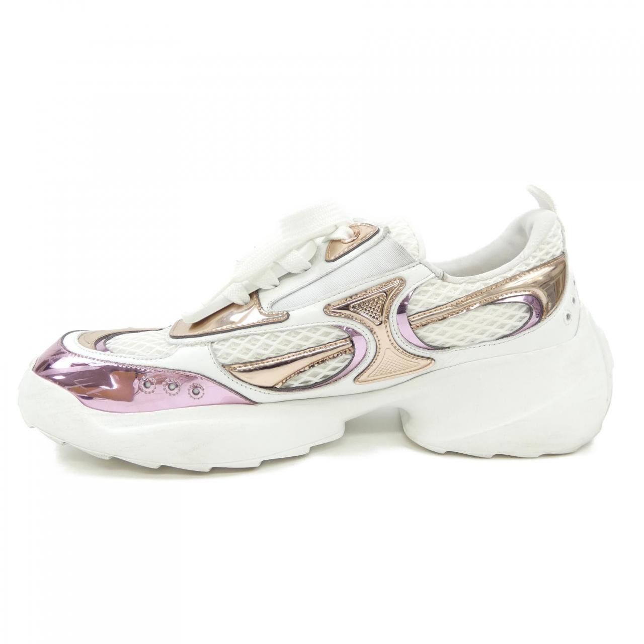 Roger Vivier Roger Vivier Roger Vivier Viv On The Run Leather Fabric Sneakers Leather Shoes DUTY FREE for USA Size ONE SIZE - 2 Thumbnail