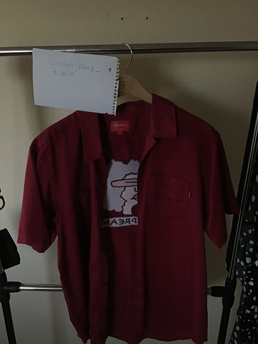 Supreme Supreme Gonz Ramm Work Shirt Burgundy | Grailed