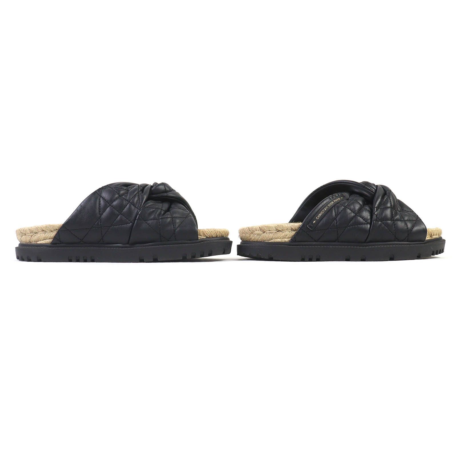 Dior Dior Christian Dior DTWIST Cannage quilted calfskin Sandals Leather Shoes KDQ705CQL DUTY FREE for USA Size ONE SIZE - 4 Thumbnail