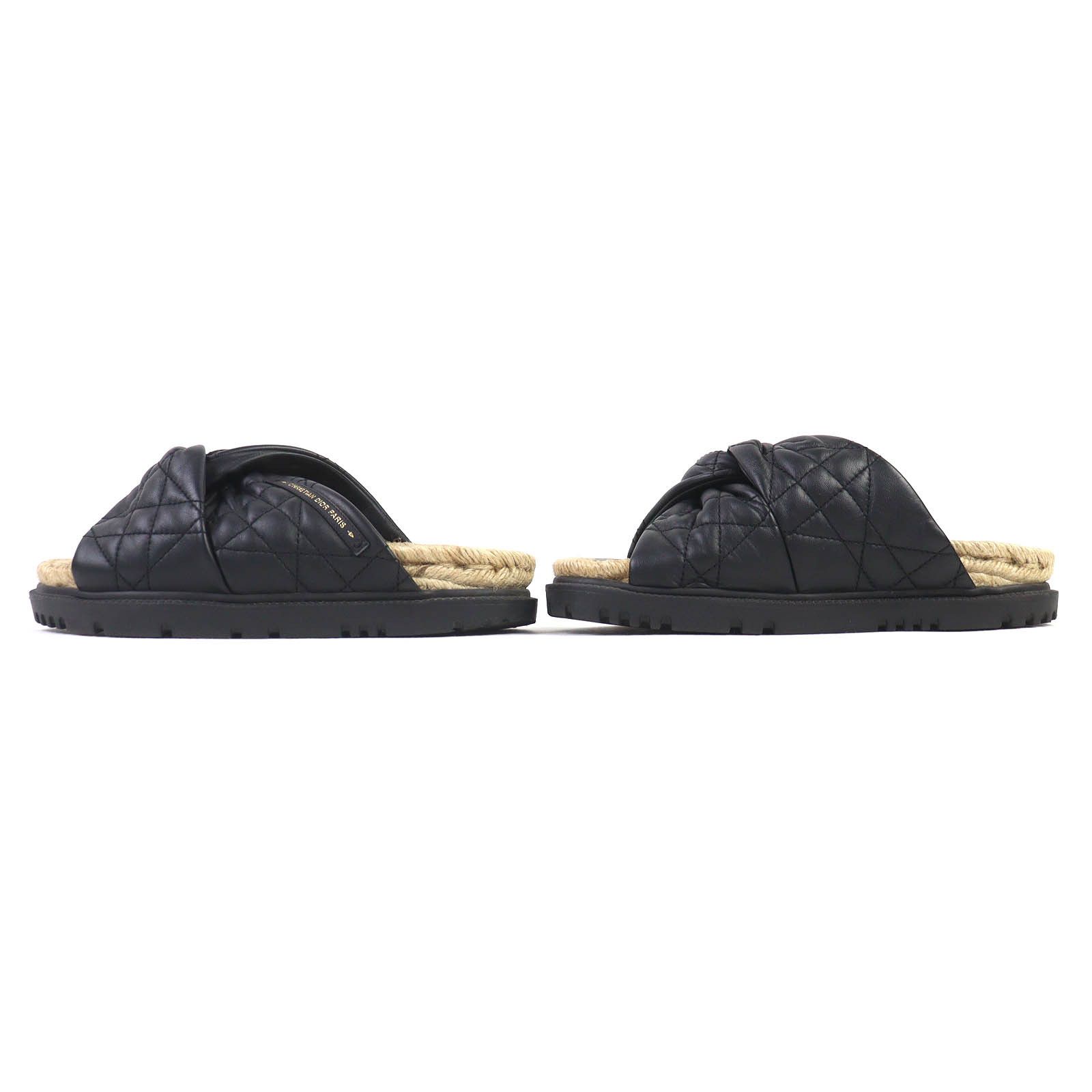 Dior Dior Christian Dior DTWIST Cannage quilted calfskin Sandals Leather Shoes KDQ705CQL DUTY FREE for USA Size ONE SIZE - 3 Thumbnail