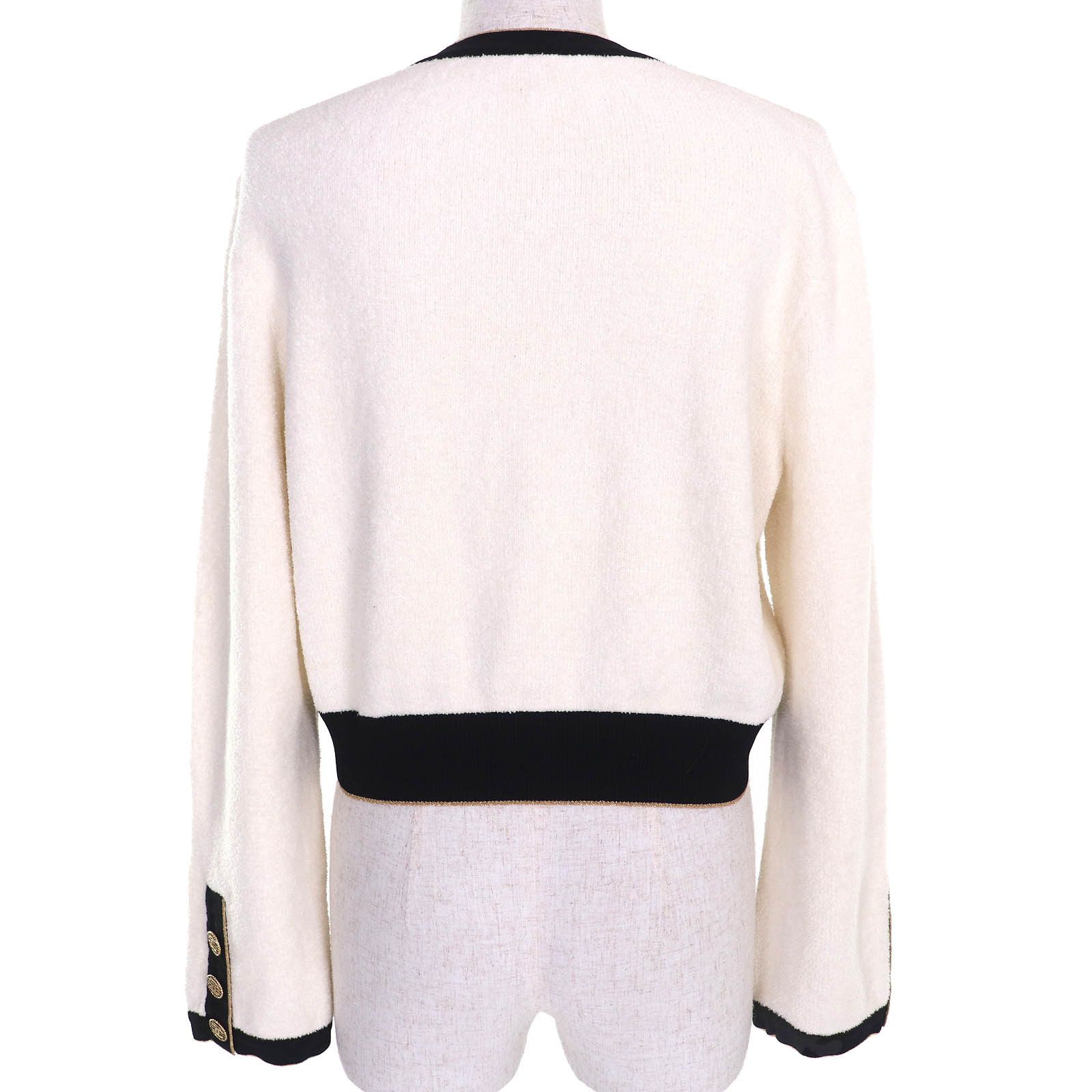 Chanel Chanel Chanel COCO Mark Button Cotton Terry Knit Cardigan Cotton Tops P60477 DUTY FREE for USA Size ONE SIZE - 3 Thumbnail