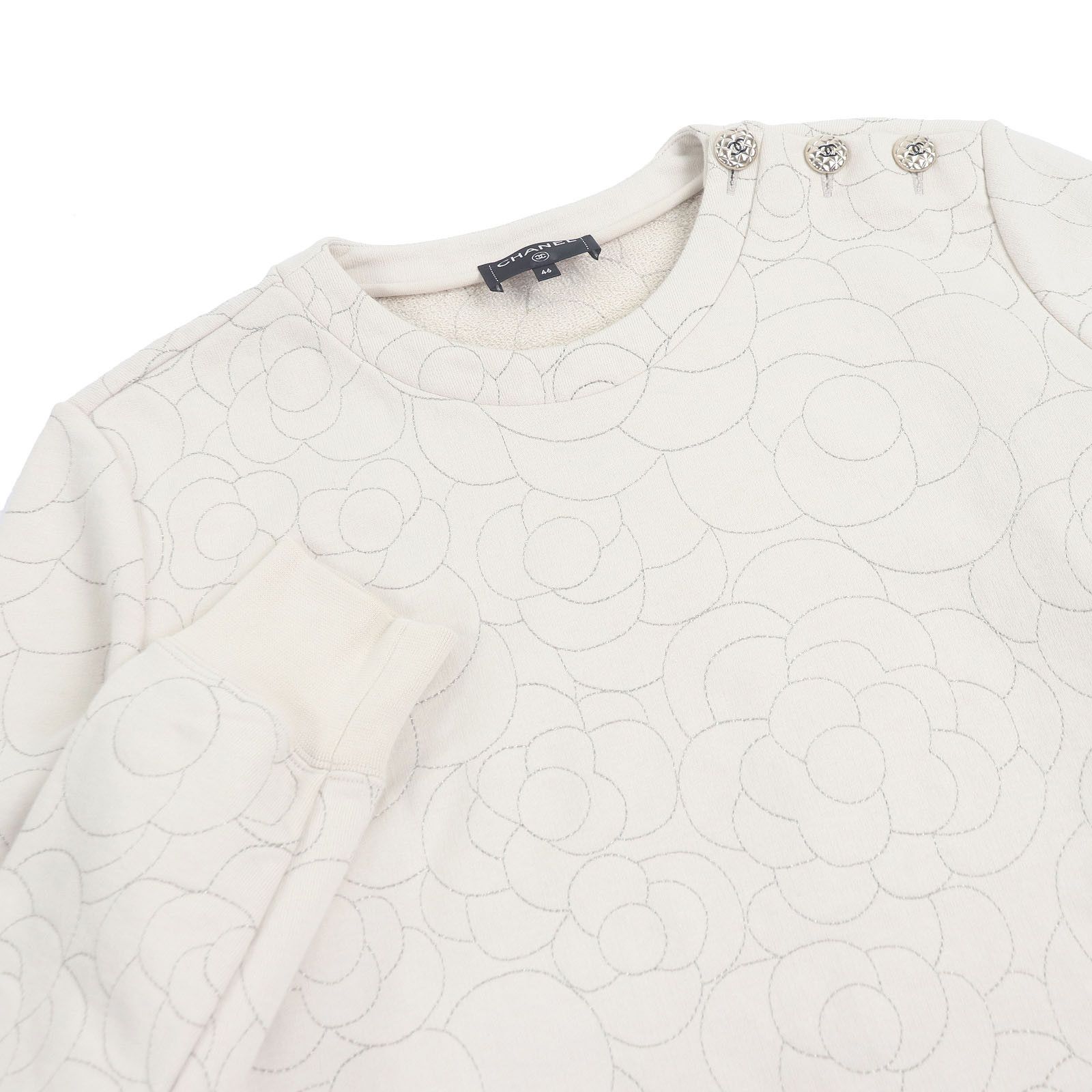 Chanel Chanel Chanel Camellia Cotton Sweatshirt Cotton Sweatshirts & Hoodies DUTY FREE for USA Size ONE SIZE - 2 Thumbnail