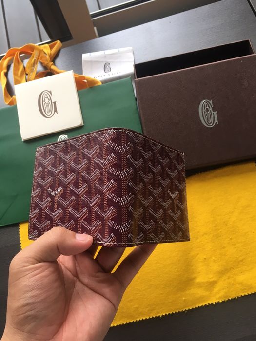 Goyard Genuine Bifold Victoire 8 Cards Wallet In Green Colour