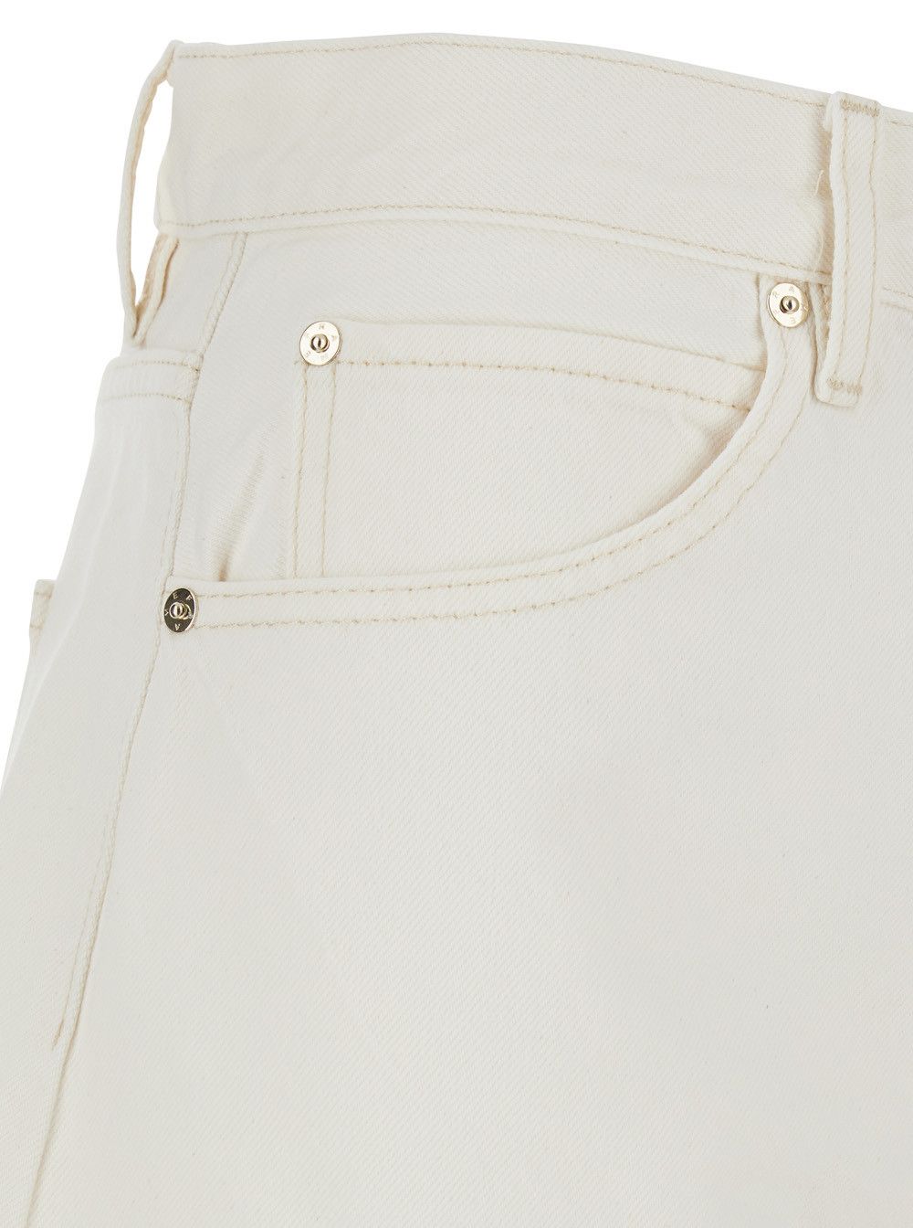 Frame 'The Bubble' White Five-Pocket Jeans with Balloon Legs in Denim Woman Size 26" / US 2 / IT 38 - 3 Thumbnail