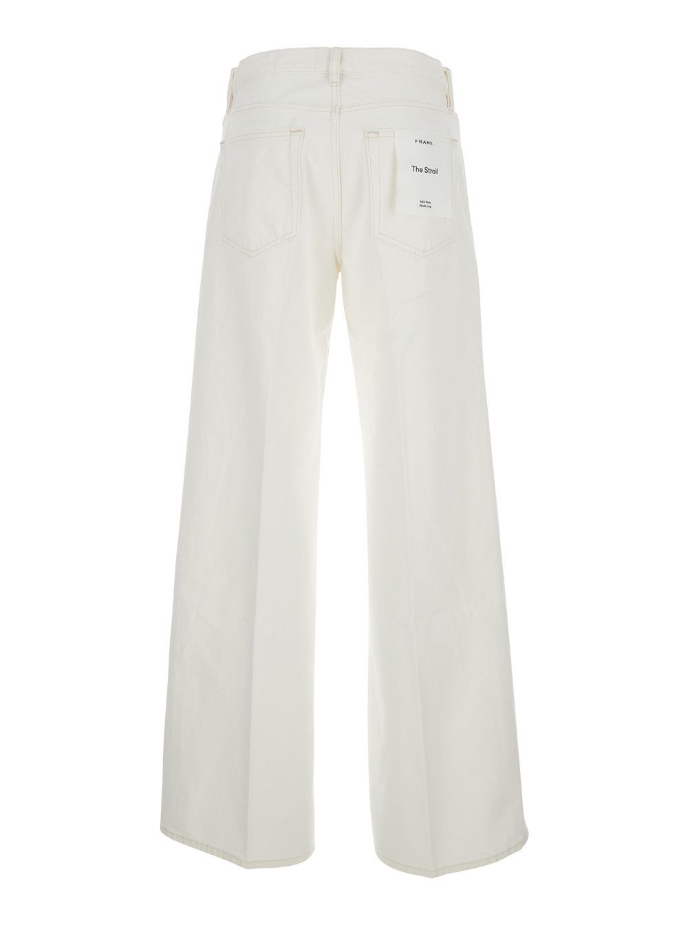 Frame 'The Stroll' White Jeans with Five-Pocket Design in Denim Woman Size 29" - 2 Thumbnail