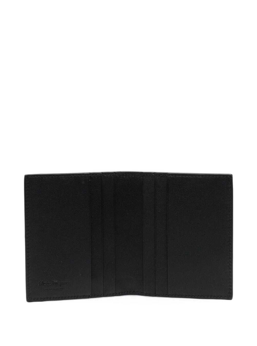 Salvatore Ferragamo Blue Cardholder with Gancini Metal Logo on the Front in Leather for Men Size ONE SIZE - 3 Thumbnail