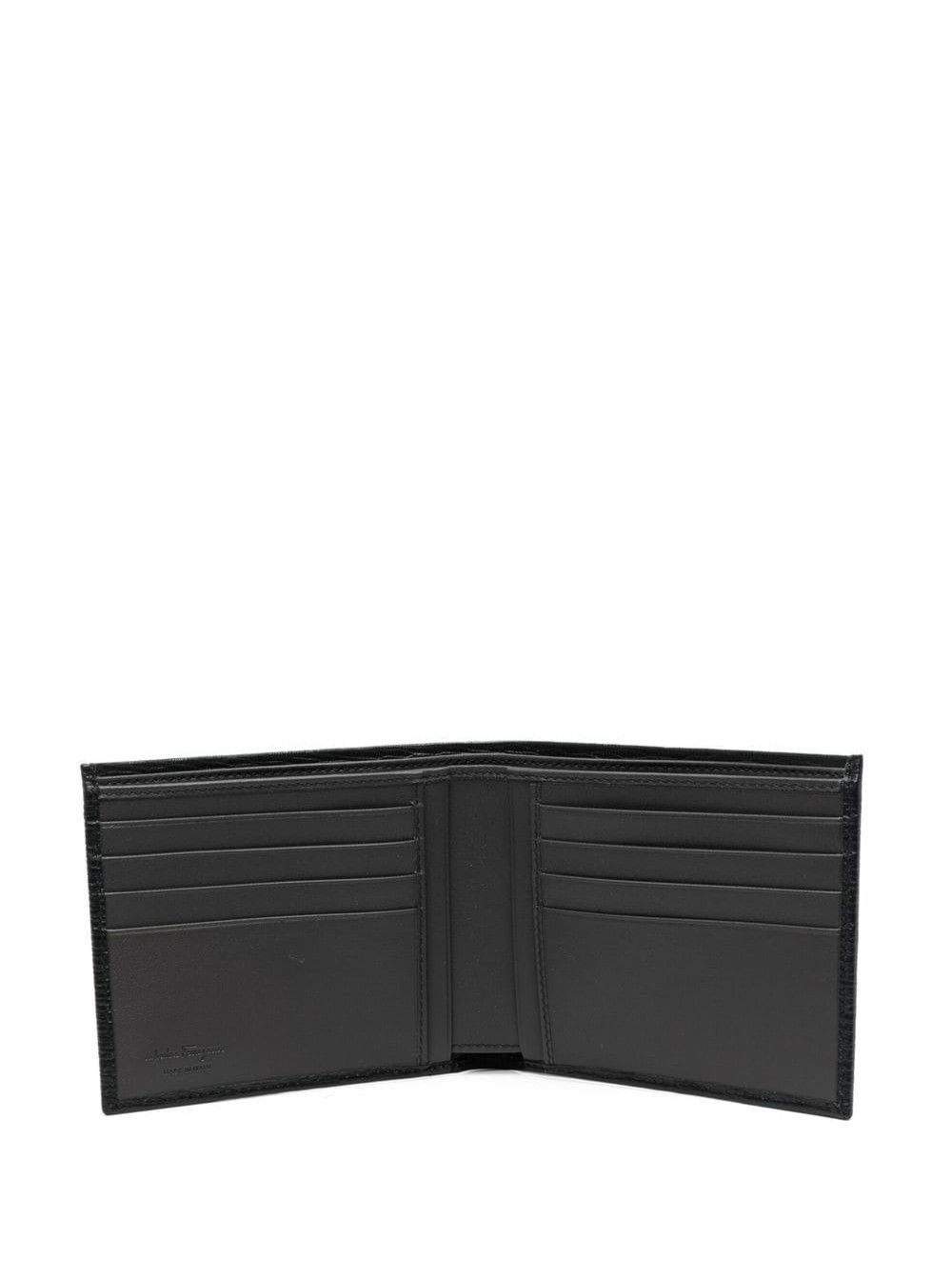 Salvatore Ferragamo 'Revival' Black Bifold Wallet with Tone-on-Tone Gancini Plaque in Grained Leather Man Size ONE SIZE - 3 Thumbnail
