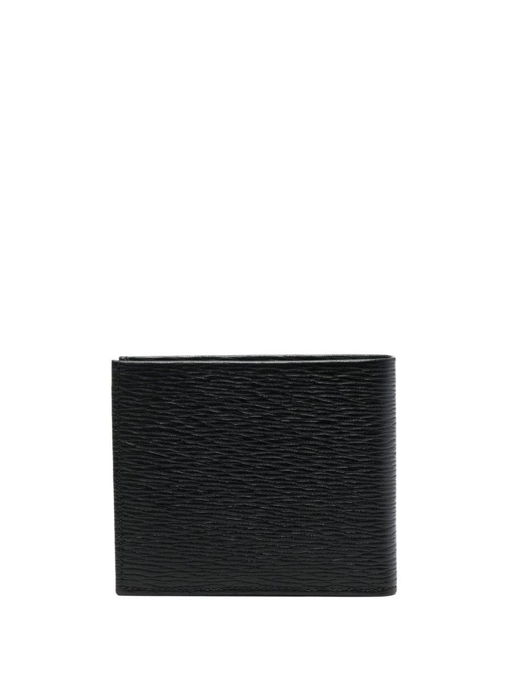 Salvatore Ferragamo 'Revival' Black Bifold Wallet with Tone-on-Tone Gancini Plaque in Grained Leather Man Size ONE SIZE - 2 Thumbnail