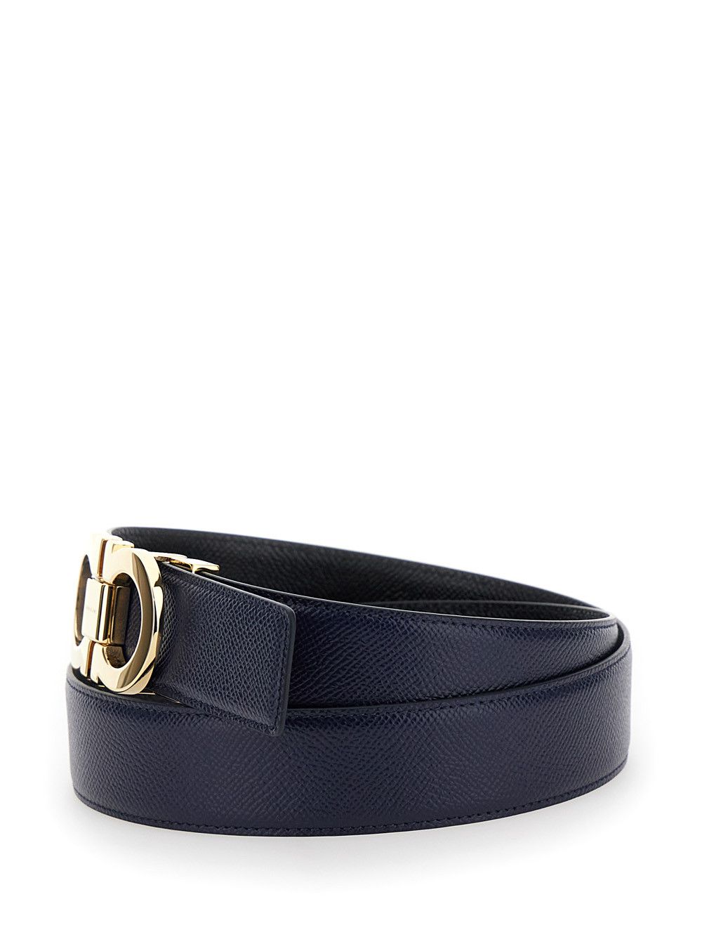 Salvatore Ferragamo Black Reversible Belt with Gancini Buckle on the Front in Leather Man Size ONE SIZE - 2 Thumbnail