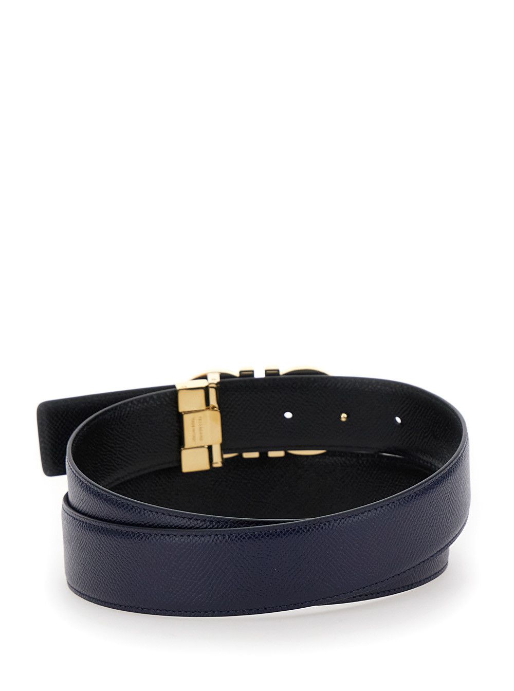 Salvatore Ferragamo Black Reversible Belt with Gancini Buckle on the Front in Leather Man Size ONE SIZE - 3 Thumbnail