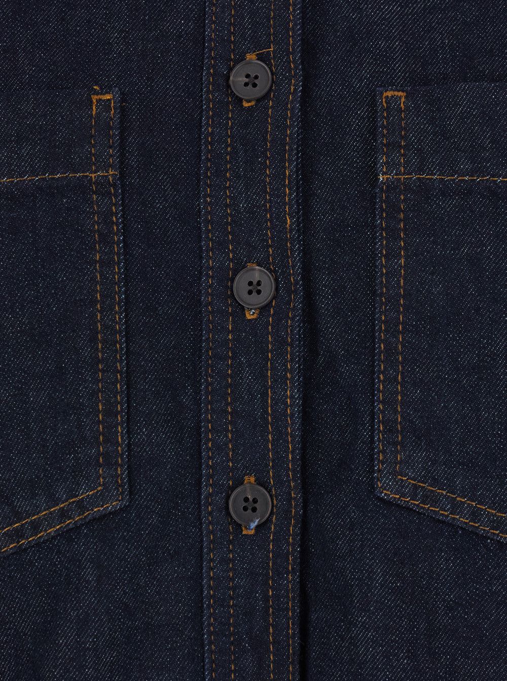 Frame Blue Shirt with Classic Collar and Two Applied Pockets on the Chest in Women's Denim Size S / US 4 / IT 40 - 3 Thumbnail