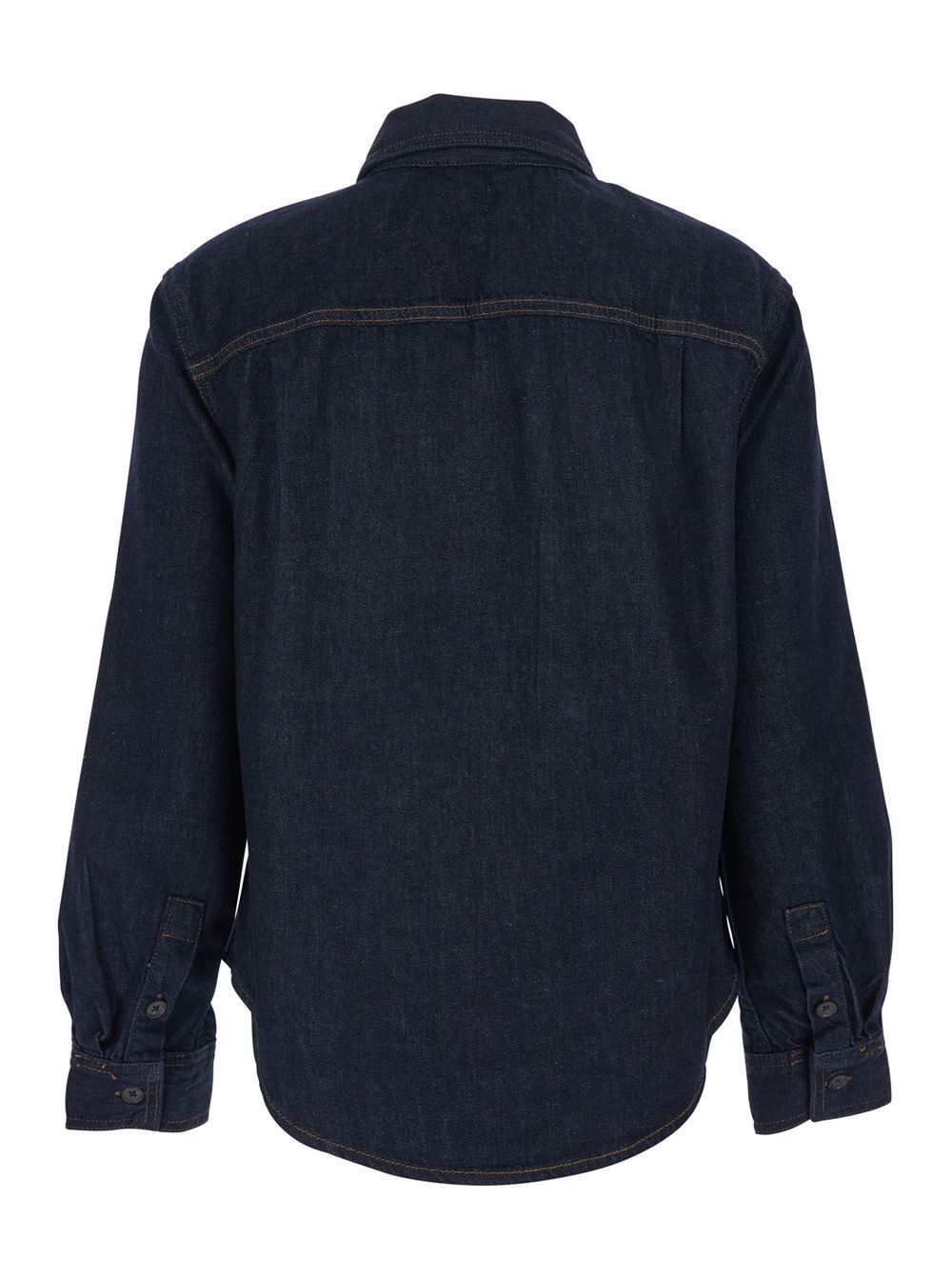 Frame Blue Shirt with Classic Collar and Two Applied Pockets on the Chest in Women's Denim Size S / US 4 / IT 40 - 2 Thumbnail