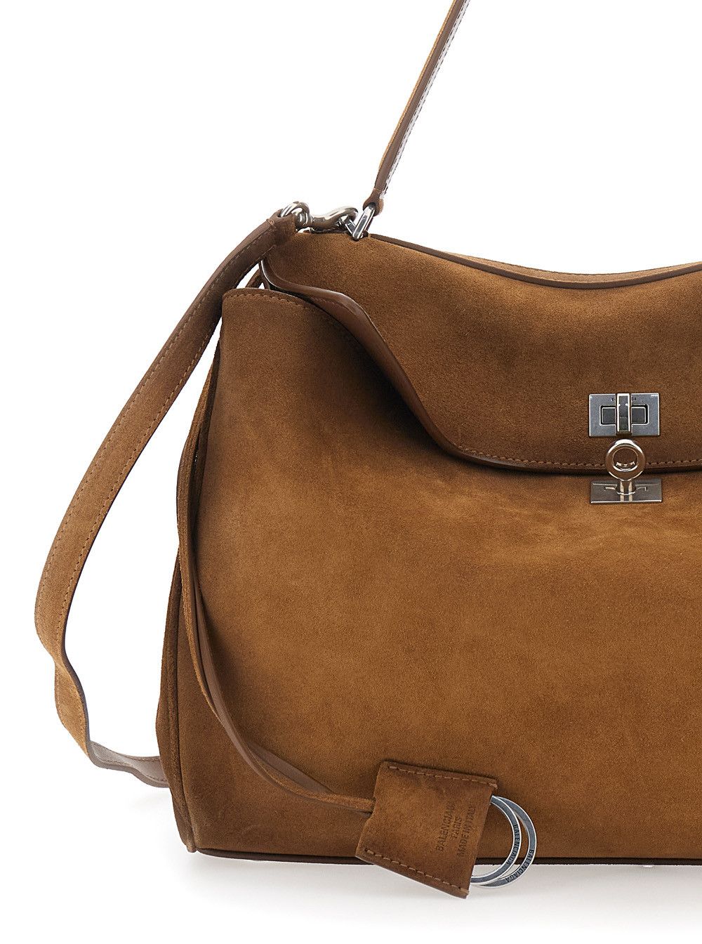 Balenciaga 'Rodeo Medium' Brown Shoulder Bag with Removable Strap in Suede Women Size ONE SIZE - 5 Thumbnail