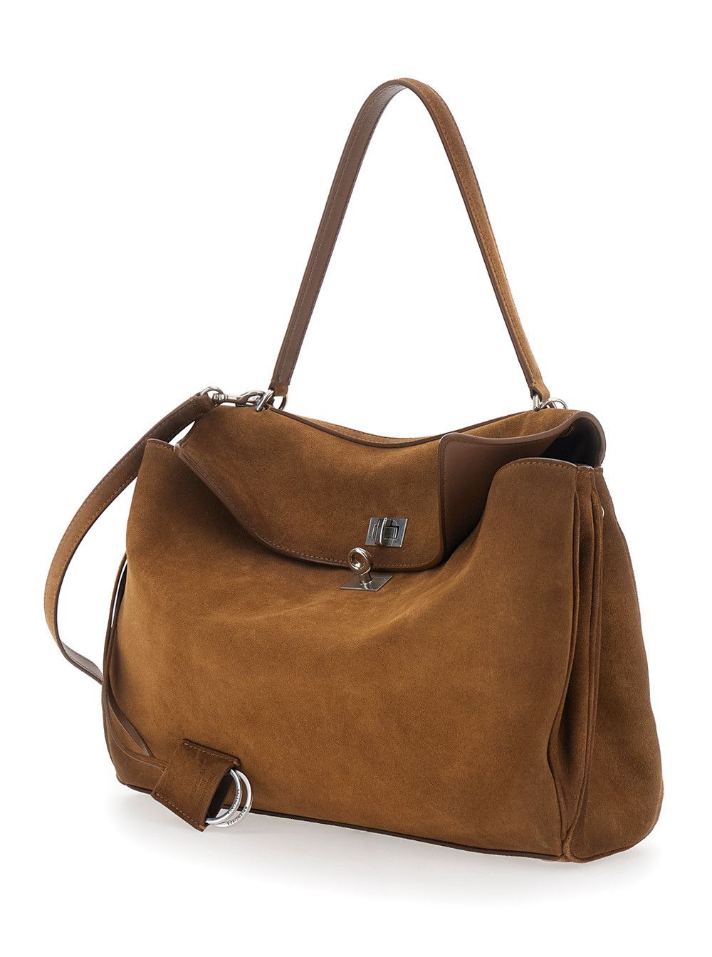 Balenciaga 'Rodeo Medium' Brown Shoulder Bag with Removable Strap in Suede Women Size ONE SIZE - 2 Thumbnail