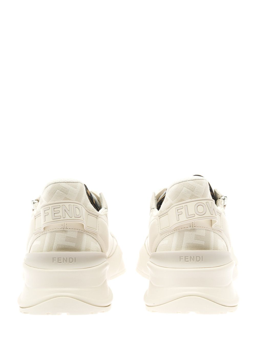 Fendi 'Fendi Flow' White Sneaker with FF Jacquard Logo Print in Leather Man Size US 7 / EU 40 - 4 Thumbnail