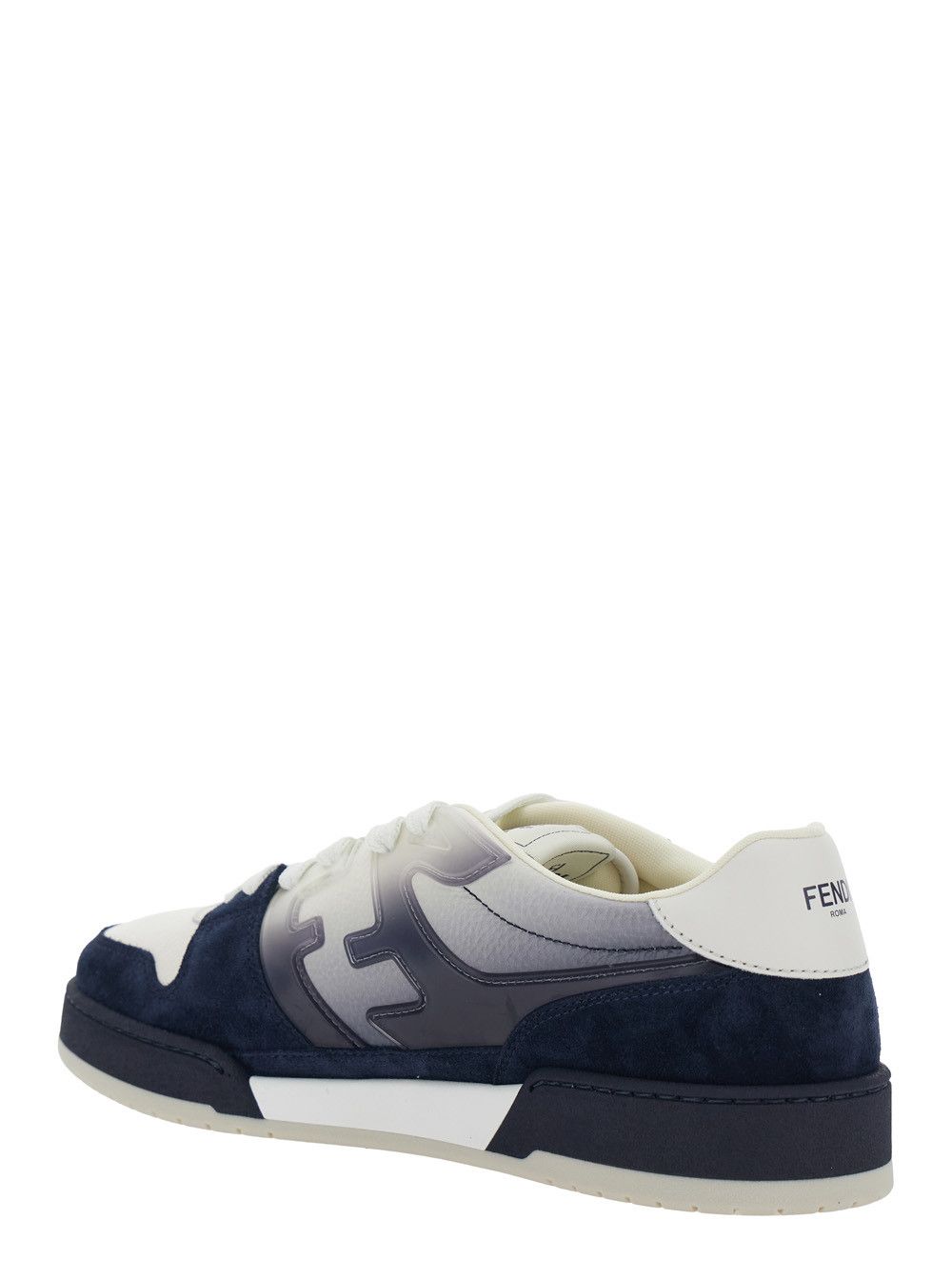 Fendi 'Fendi Match' Blue Low Top Sneaker with Side FF Logo and Worn Effect in Suede Man Size US 11 / EU 44 - 3 Thumbnail