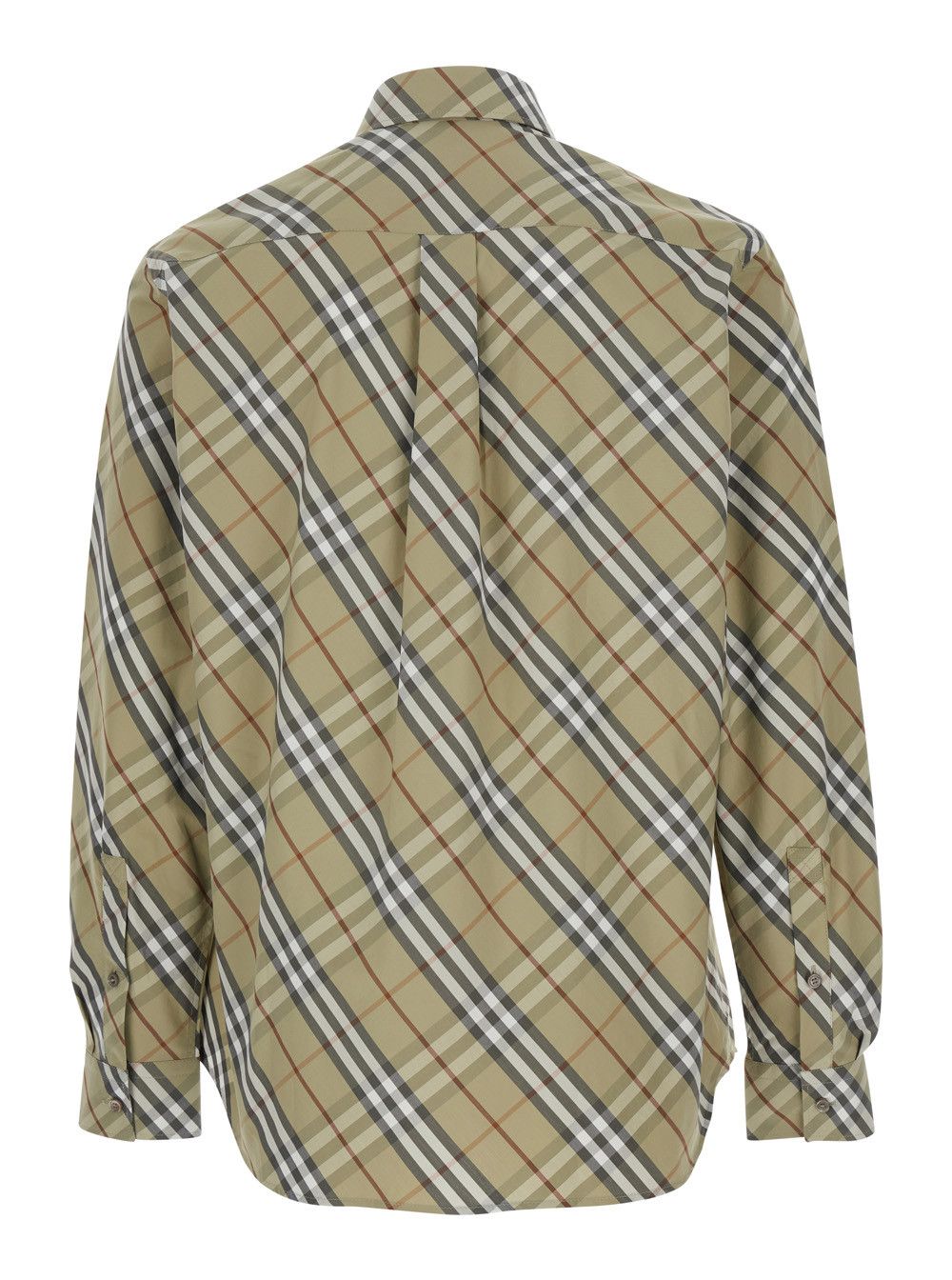 Burberry Beige Shirt with Pointed Collar and All-Over Check Motif in Cotton for Men Size US L / EU 52-54 / 3 - 2 Thumbnail
