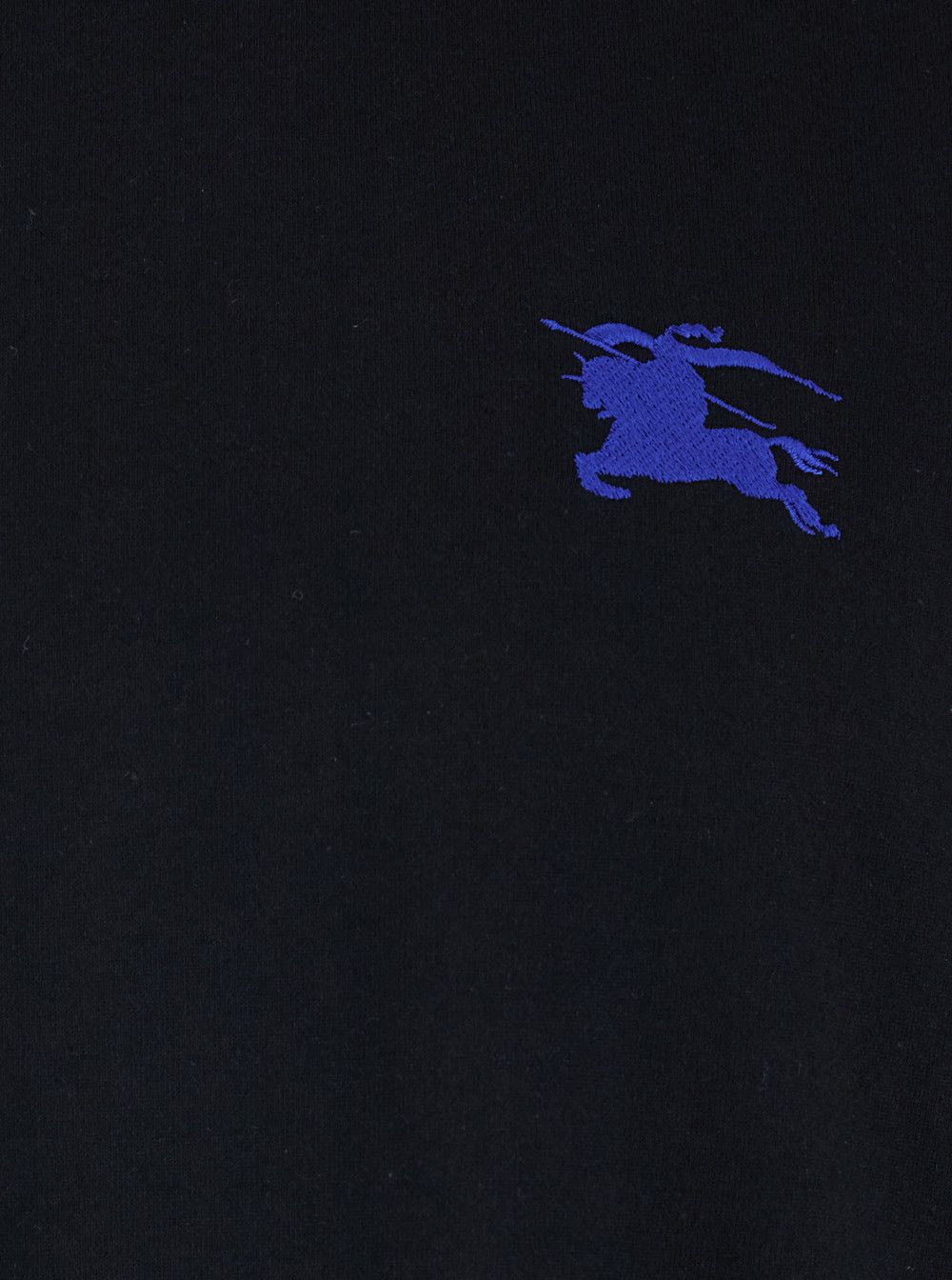 Burberry Black T-Shirt with Embroidered Logo on Chest In Cotton for Men Size US L / EU 52-54 / 3 - 3 Thumbnail