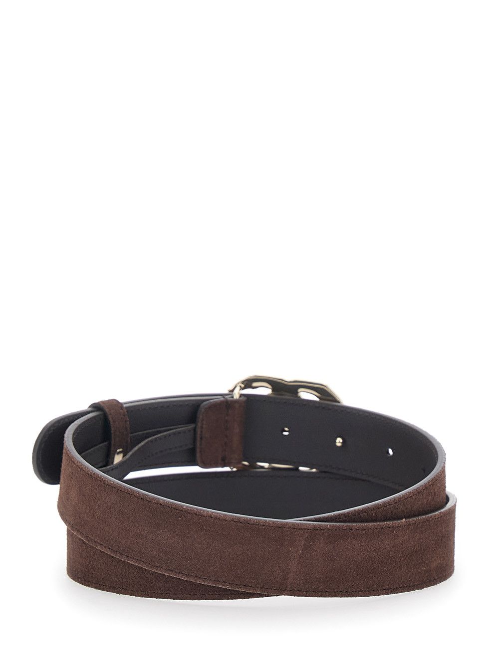 Gucci Belt with GG Buckle Closure in Brown Suede Leather for Women Size ONE SIZE - 3 Thumbnail