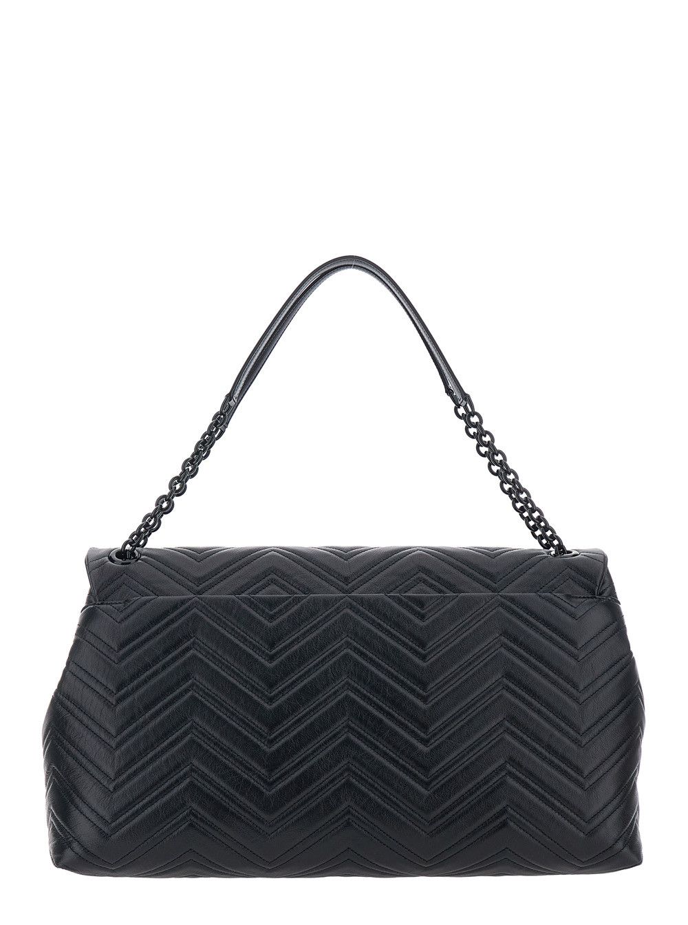 Gucci Black Crossbody bag with Sliding Chain Strap and GG Closure on Front in Leather for Women Size ONE SIZE - 4 Thumbnail