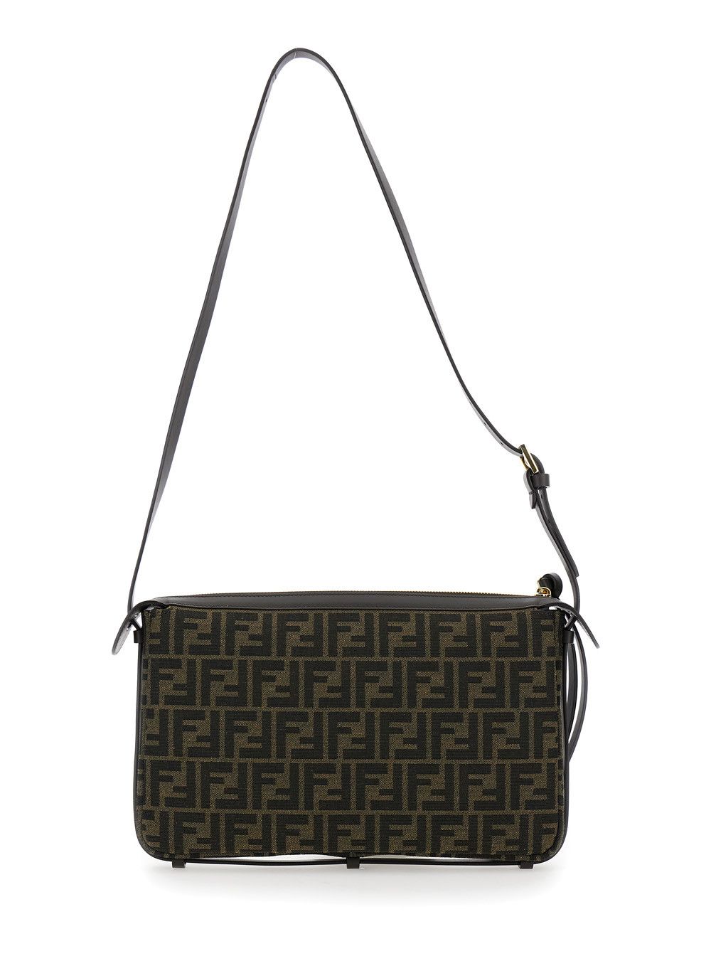 Fendi 'Simply Fendi Medium ' Brown Shoulder Bag with FF Jacquard Detail in Fabric Woman Size ONE SIZE - 4 Thumbnail