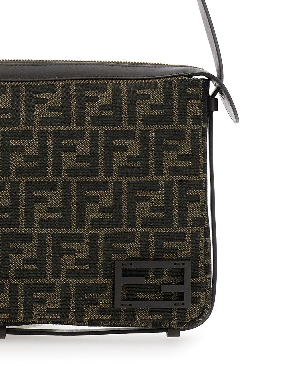 Fendi 'Simply Fendi Medium ' Brown Shoulder Bag with FF Jacquard Detail in Fabric Woman Size ONE SIZE - 5 Thumbnail