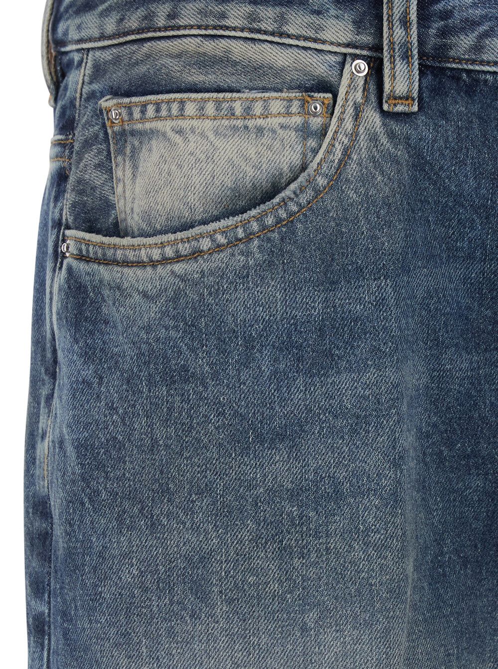 Amiri Blue Men's Jeans with Front Rips and Logo Patch on the Back Size US 33 - 3 Thumbnail