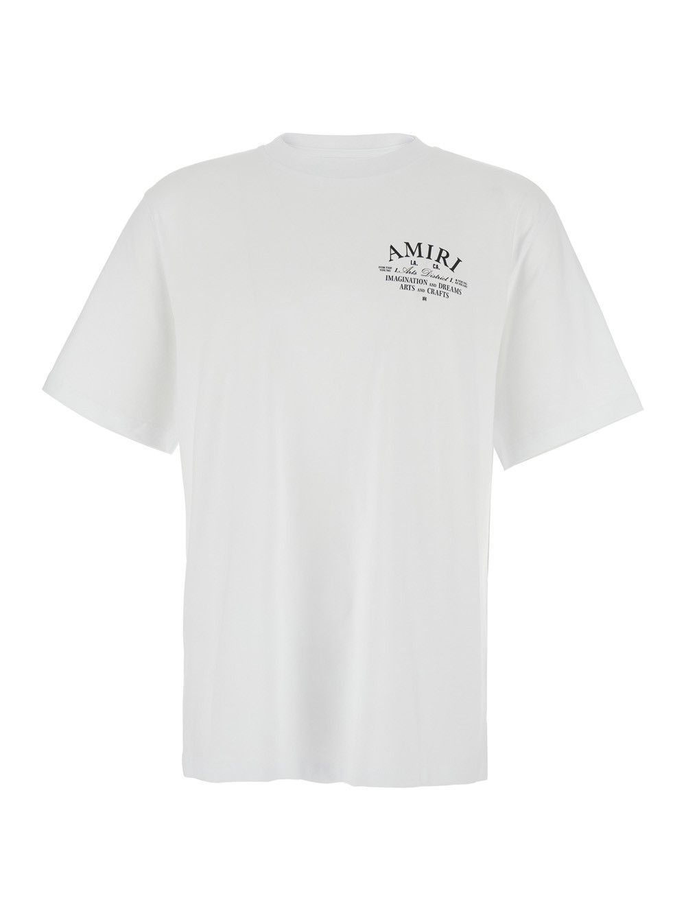 Amiri White Crew Neck T-Shirt with Logo Lettering on Front and Back in Cotton for Men Size US XXL / EU 58 / 5 - 3 Thumbnail