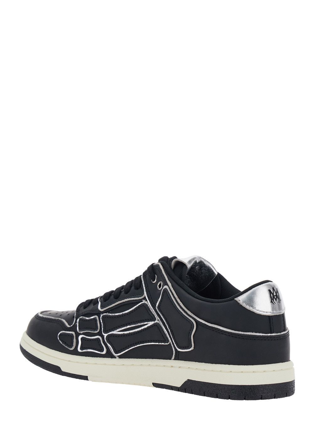 Amiri Sneaker 'Skel Top Low' with Logo Patch on the Tongue and Contrast Details on the Sides in Black Leather for Men Size US 7 / EU 40 - 3 Thumbnail
