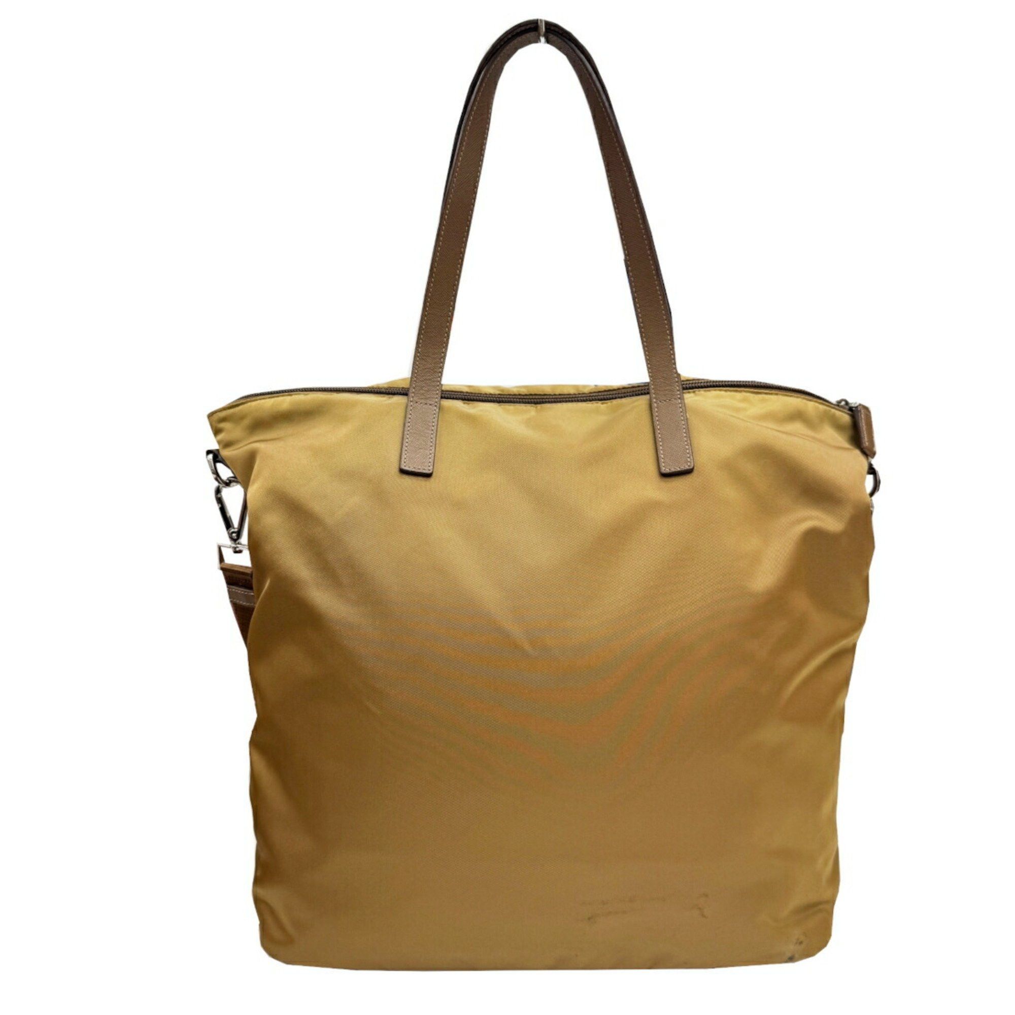 Prada Prada nylon shoulder bag tote triangle tobacco women's men's Size ONE SIZE - 2 Thumbnail