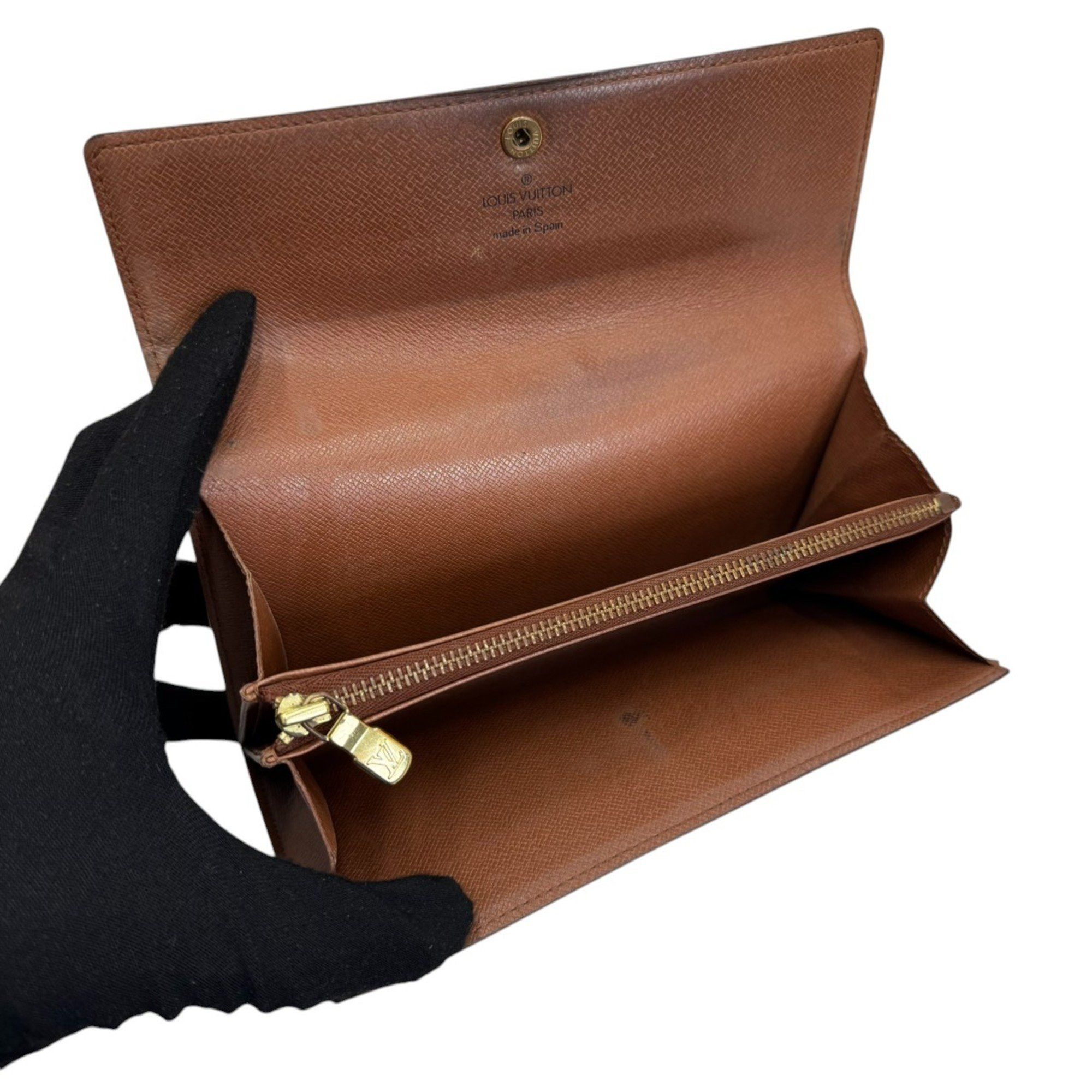 Louis Vuitton LOUIS VUITTON Monogram Portefeuille Credit Long Wallet M61723 CA0945 for Men and Women Size ONE SIZE - 7 Thumbnail