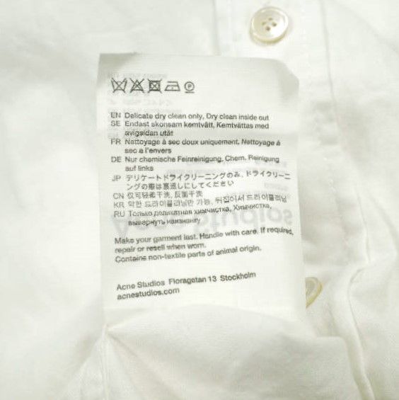 Acne Studios Acne Studios Acne Studios FN-MN-SHIR000446 Cotton Shirt Cotton Tops FN-MN-SHIR000446 DUTY FREE for USA Size ONE SIZE - 9 Thumbnail
