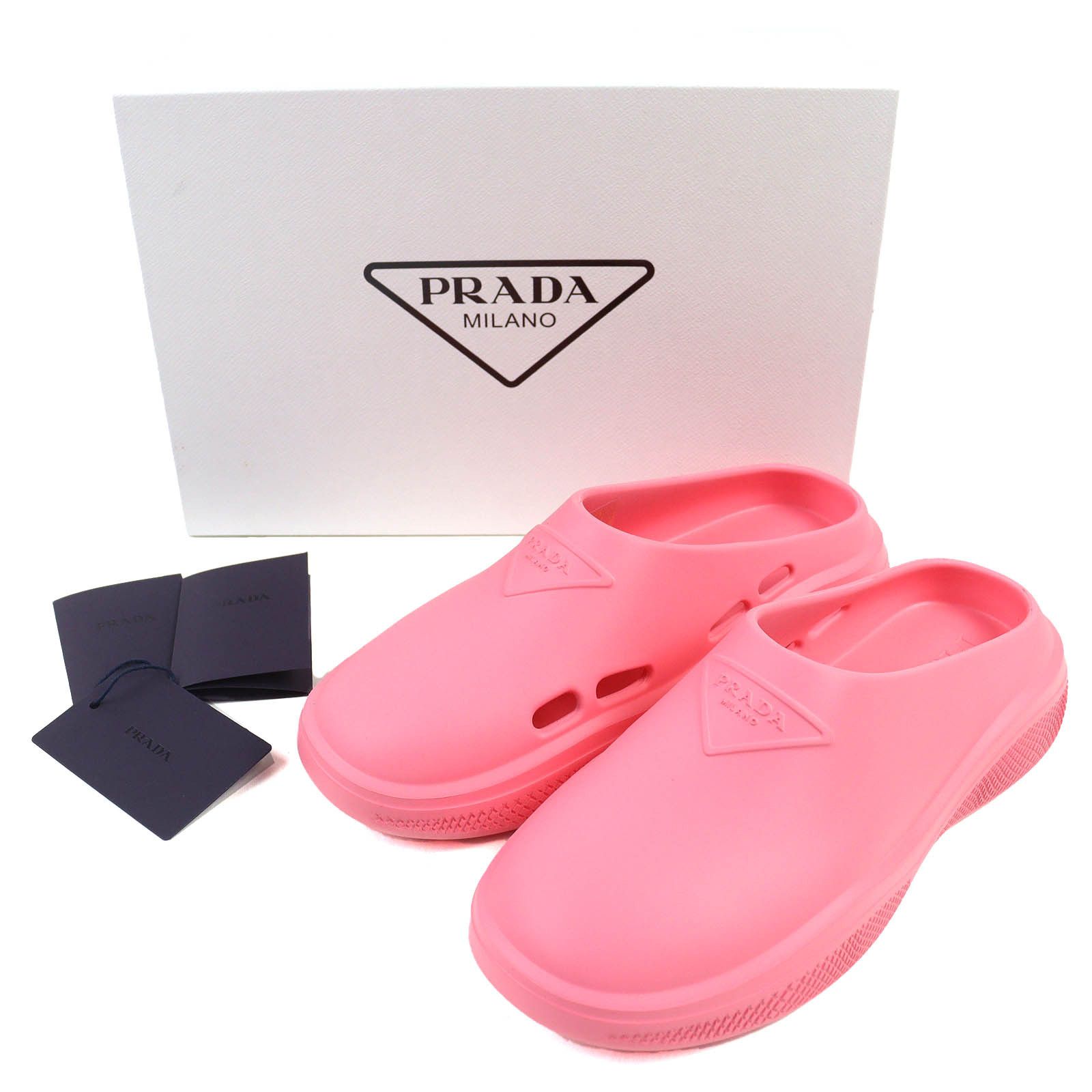 Prada Prada Prada Triangle logo Rubber Mules Plastic Shoes 1S811M DUTY FREE for USA Size ONE SIZE - 2 Thumbnail