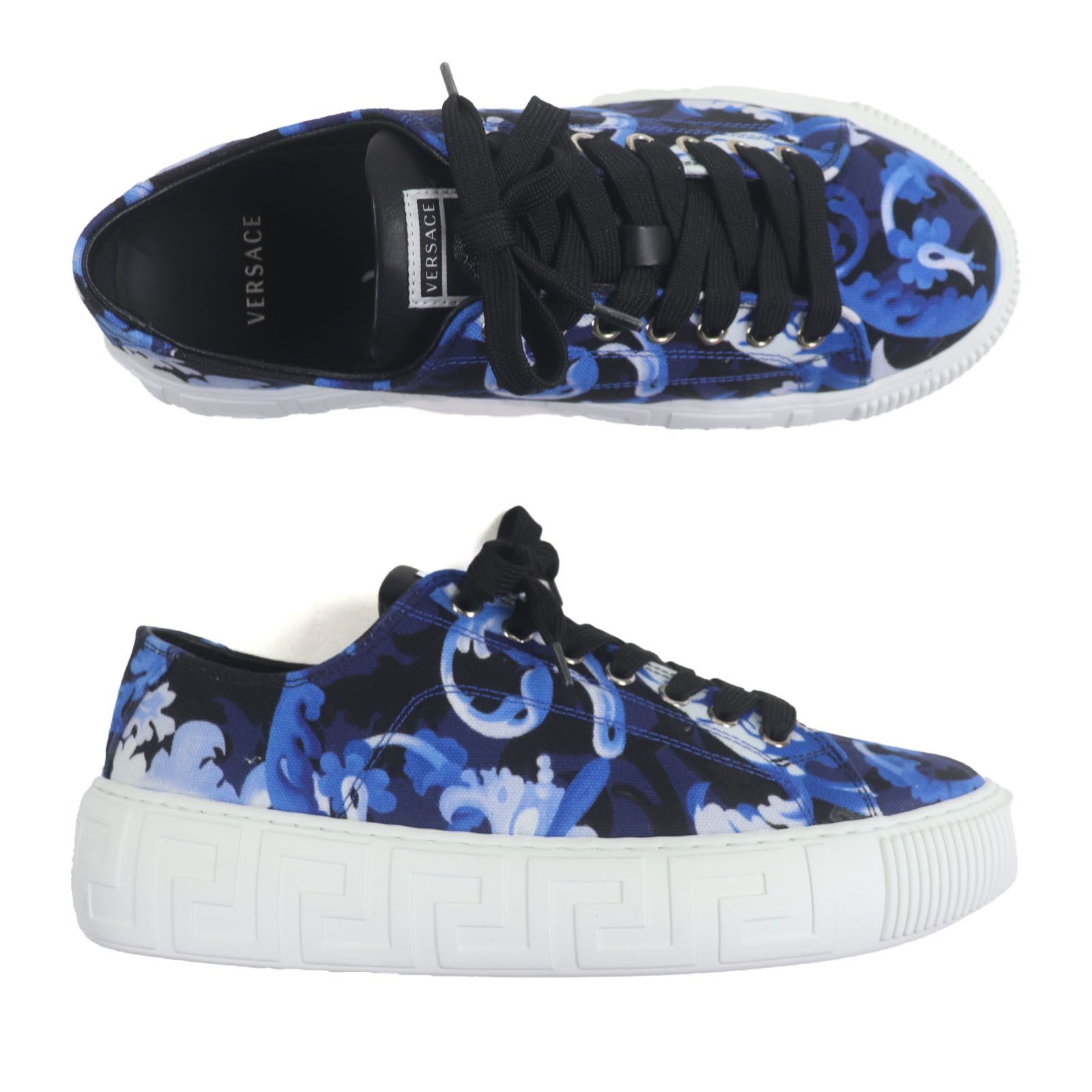 Versace Versace Versace Barocco Greca Canvas Sneakers Canvas Shoes DUTY FREE for USA Size ONE SIZE - 6 Thumbnail