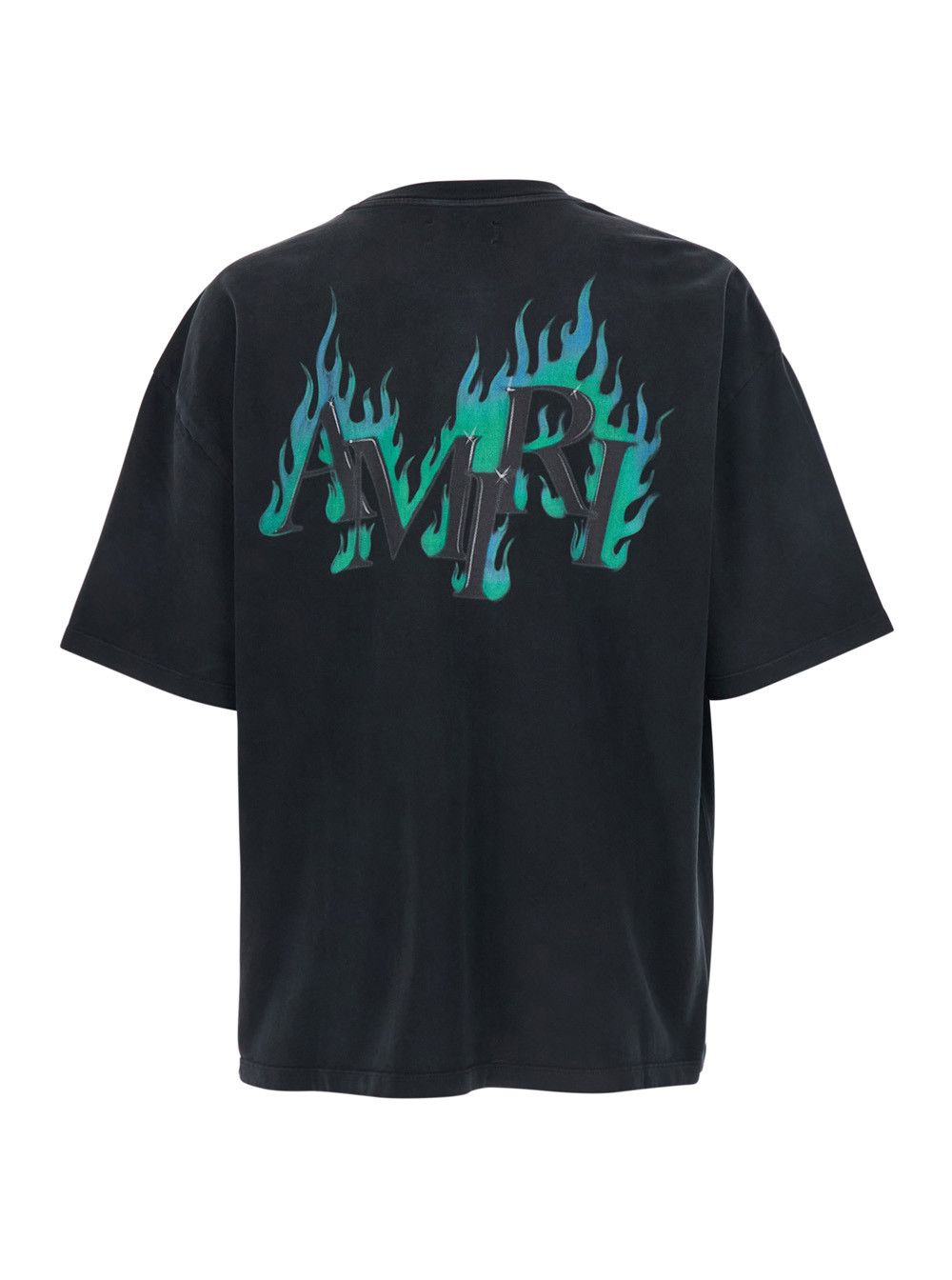 Amiri Black T-Shirt with Logo Lettering Print on Front and Back in Men's Cotton Size US L / EU 52-54 / 3 - 2 Thumbnail