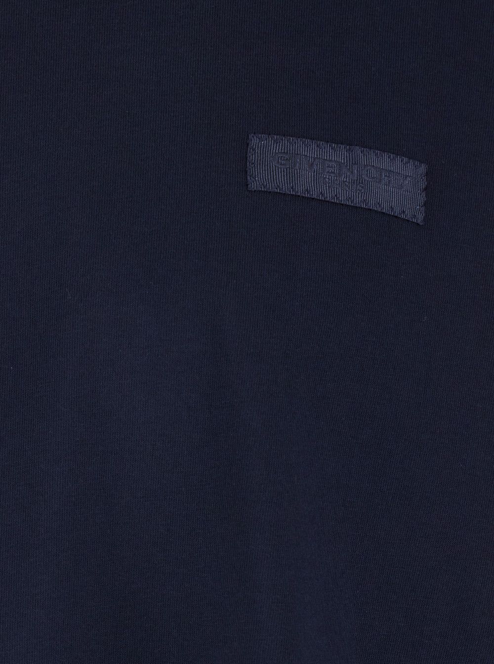 Givenchy Blue Long-Sleeved T-Shirt with Logo Patch on the Chest in Cotton for Men Size US L / EU 52-54 / 3 - 3 Thumbnail
