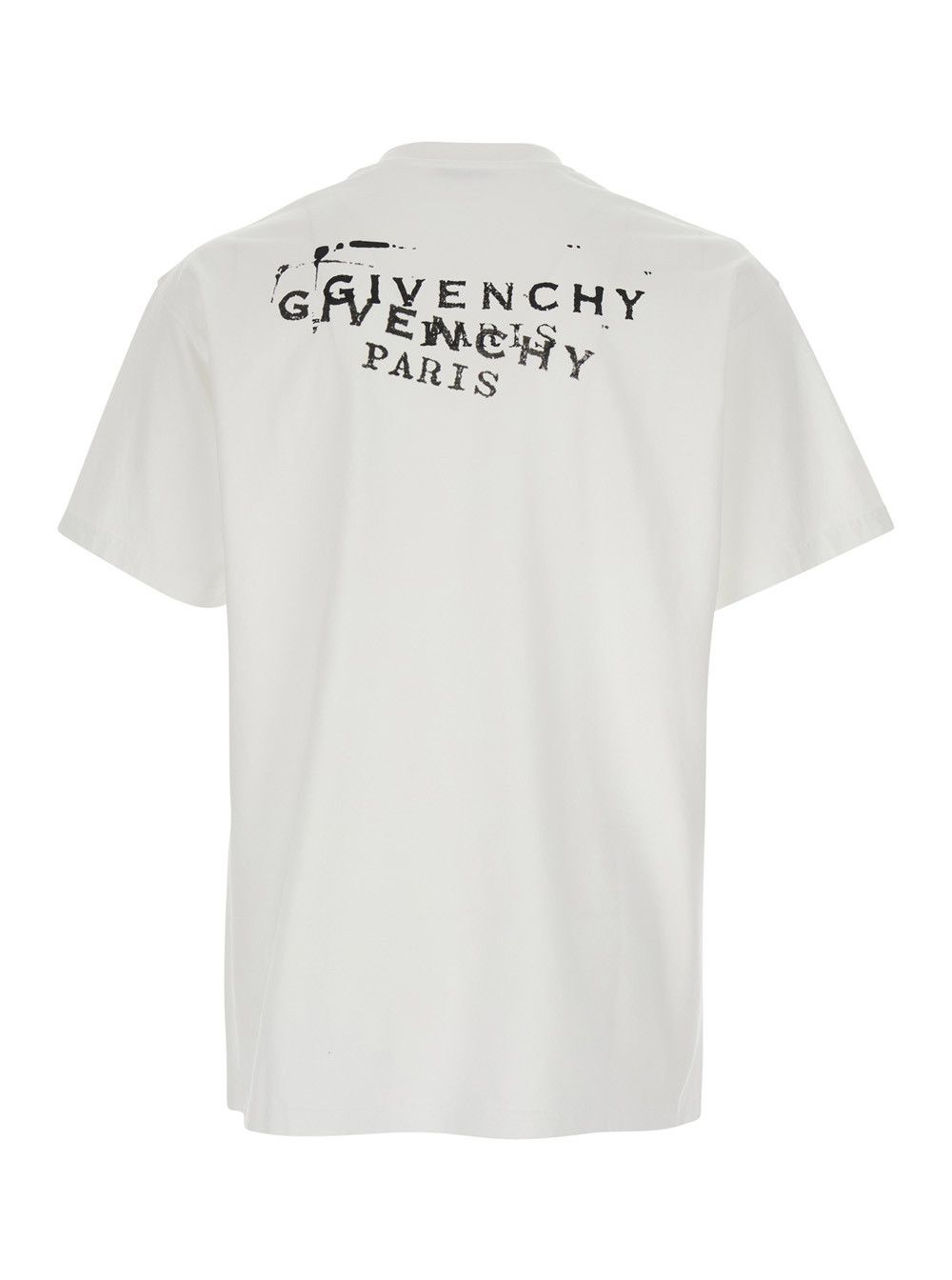 Givenchy White T-Shirt with Logo on Front and Back in Cotton for Men Size US M / EU 48-50 / 2 - 2 Thumbnail