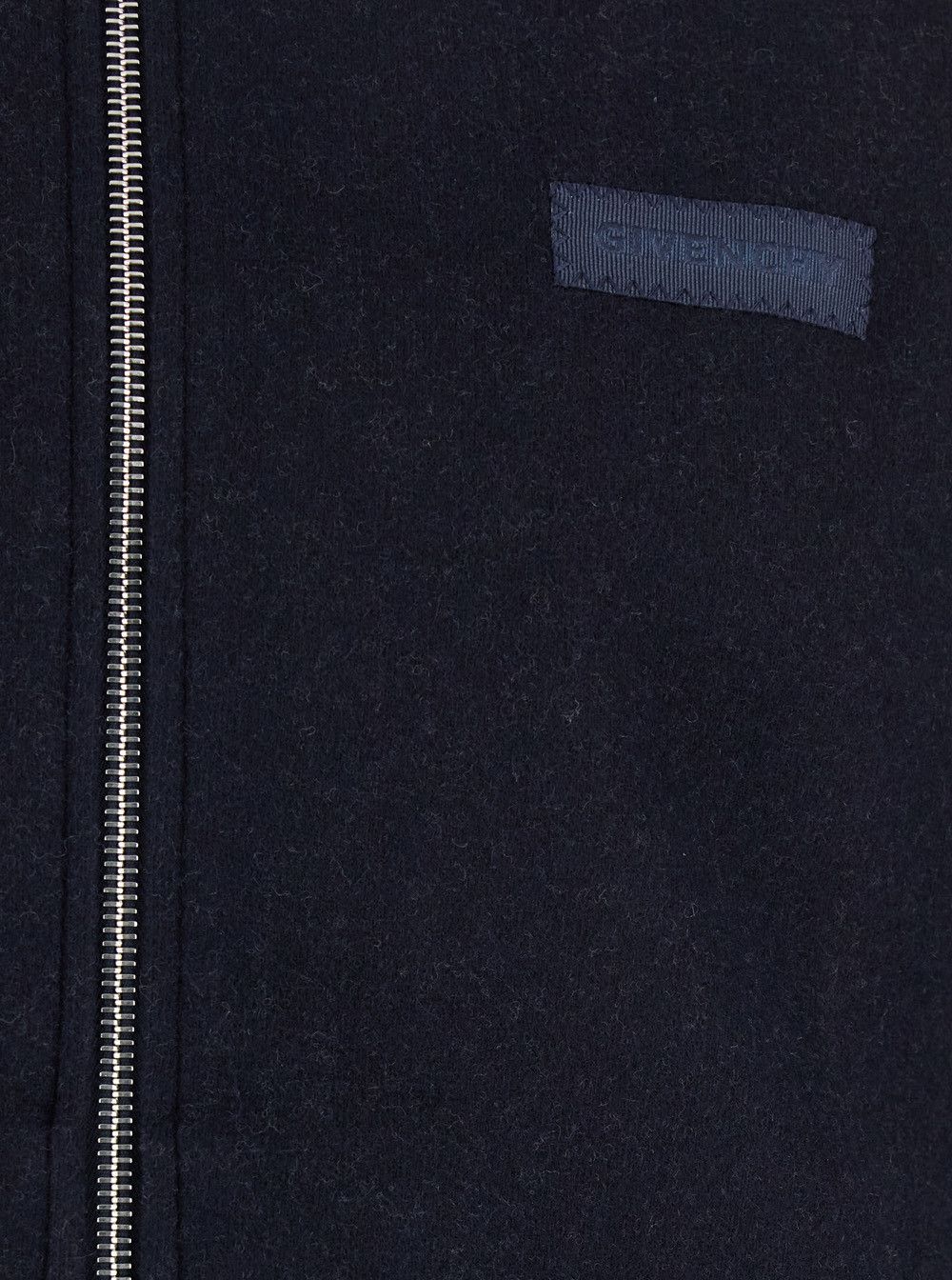 Givenchy Blue Jacket with High Neck and Logo Patch on the Front in Wool and Cashmere Blend Man Size US XL / EU 56 / 4 - 3 Thumbnail