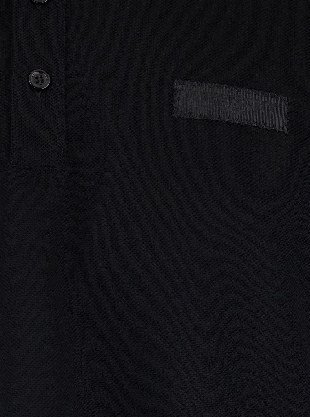 Givenchy Black Polo Shirt with Logo Patch on the front in cotton for Men Size US XXL / EU 58 / 5 - 3 Thumbnail