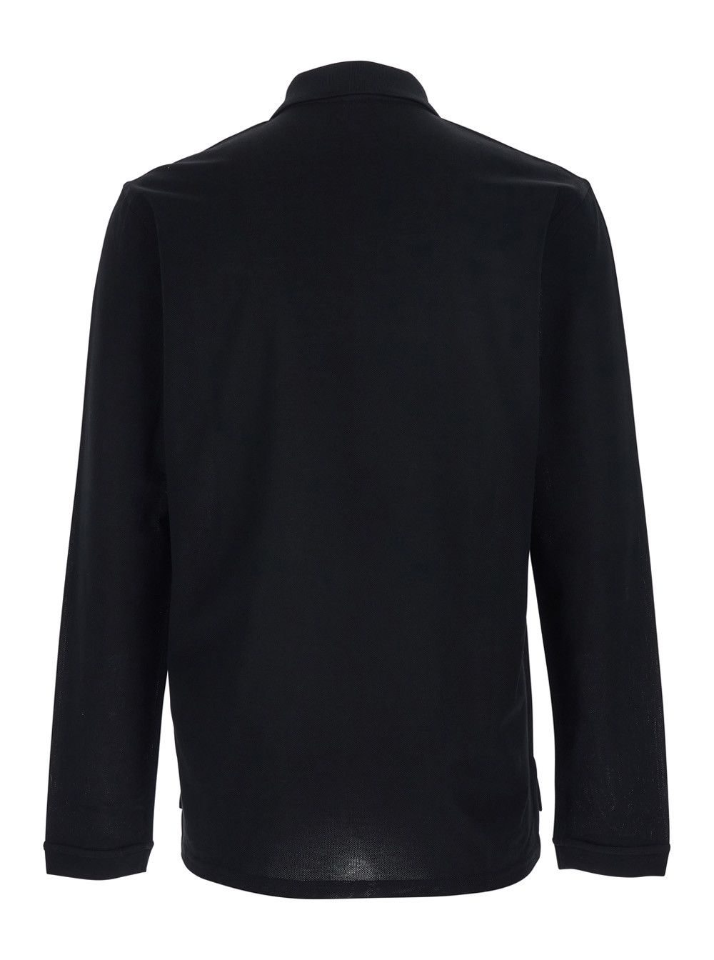 Givenchy Black Long-Sleeved Polo Shirt with Logo Patch on Chest In Cotton for Men Size US XL / EU 56 / 4 - 2 Thumbnail