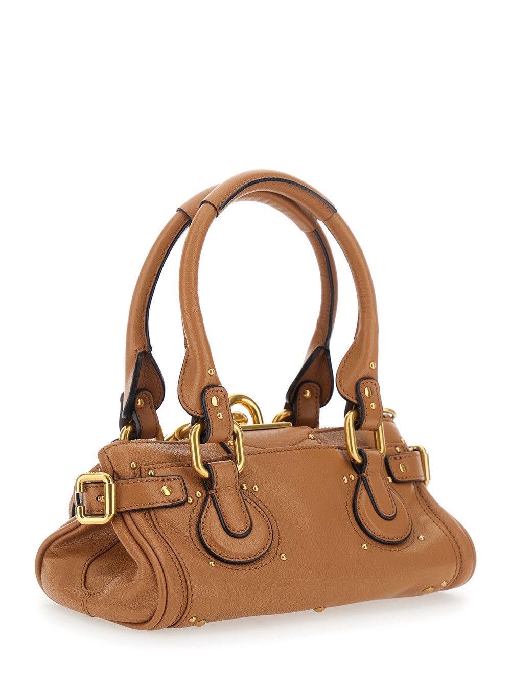 Chloe 'Paddington' Brown Handbag with Lock on the Front and Two Top Handles in Leather Woman Size ONE SIZE - 3 Thumbnail