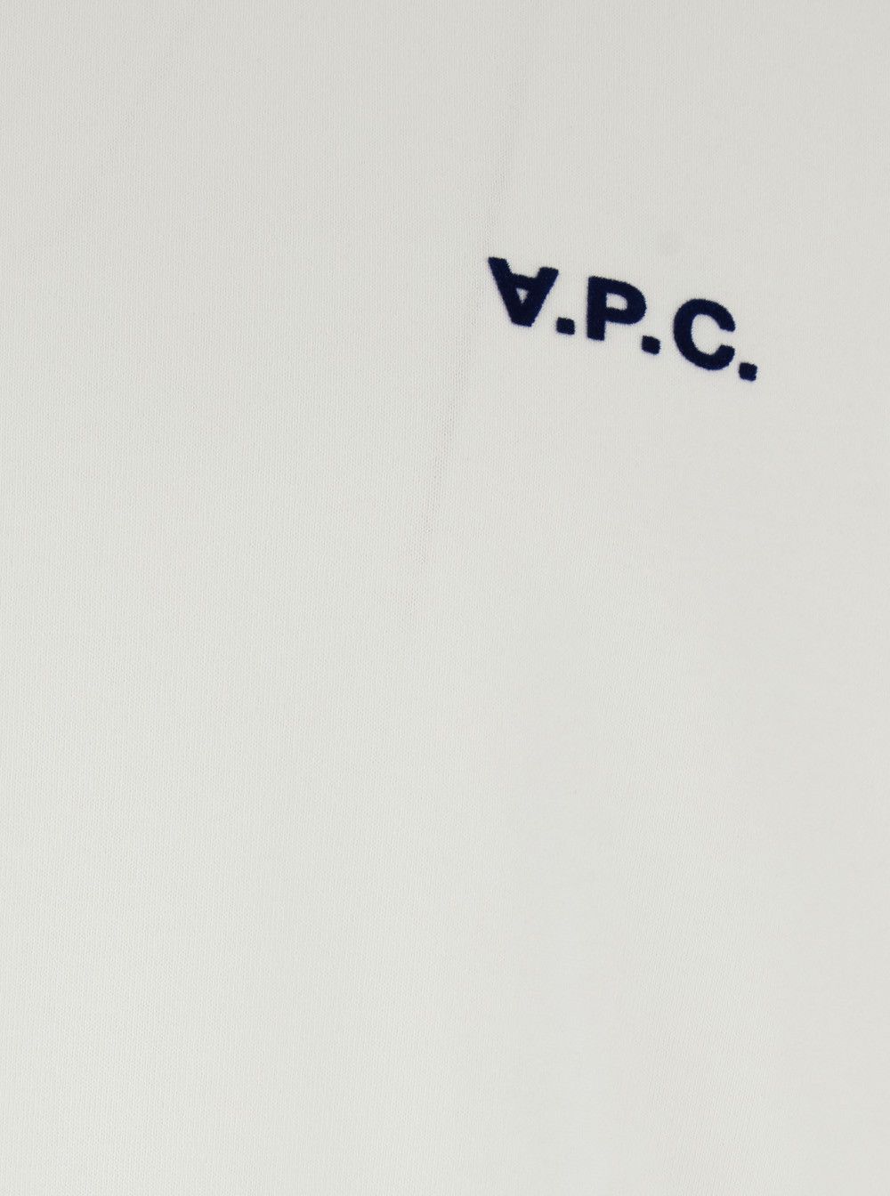 A.P.C. White Crew Neck T-Shirt with Embroidered Logo on the Front in Cotton Man Size US XXL / EU 58 / 5 - 3 Thumbnail