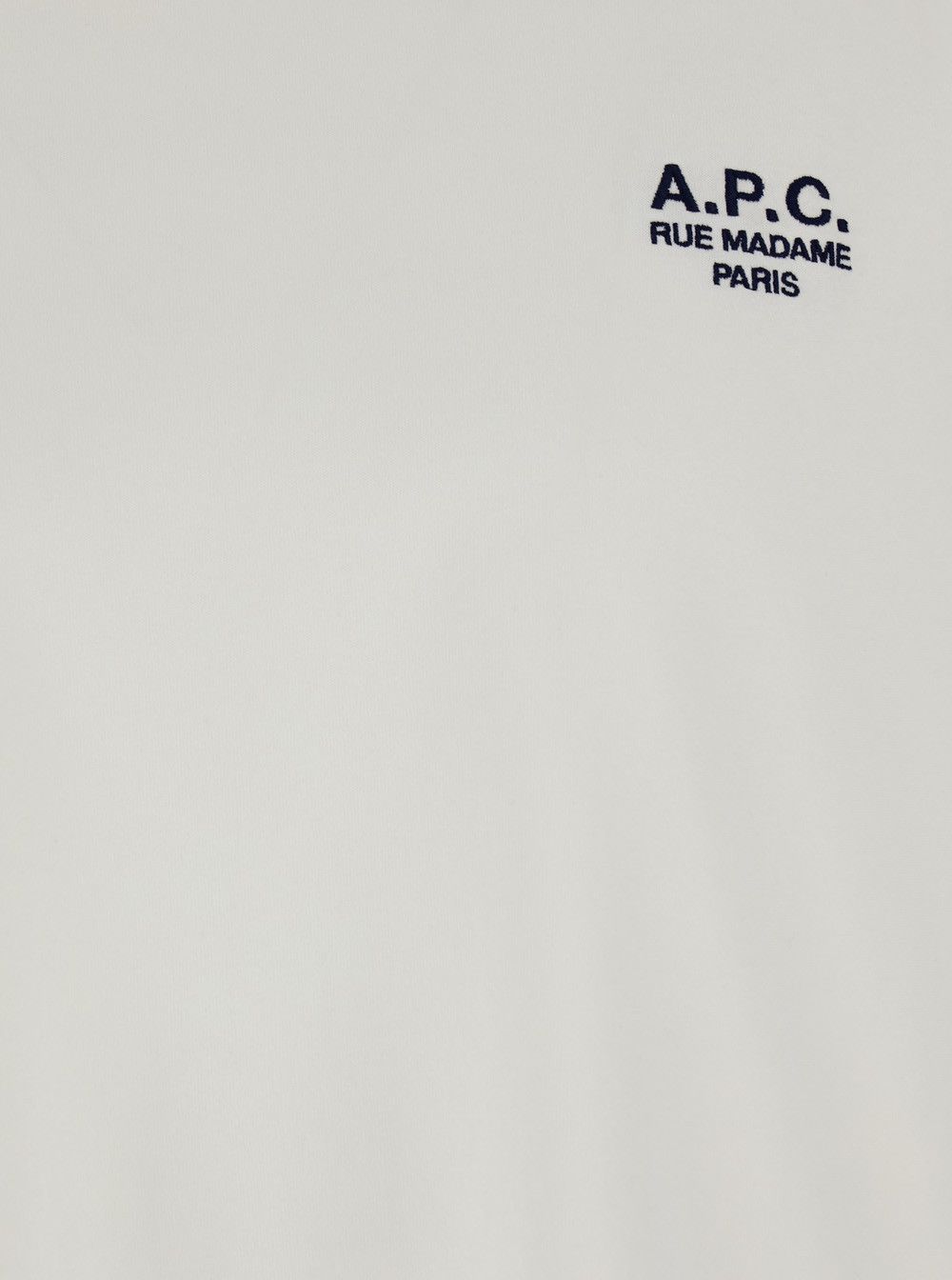 A.P.C. White T-Shirt with Embroidered Logo on the Front in Cotton Woman Size S / US 4 / IT 40 - 3 Thumbnail