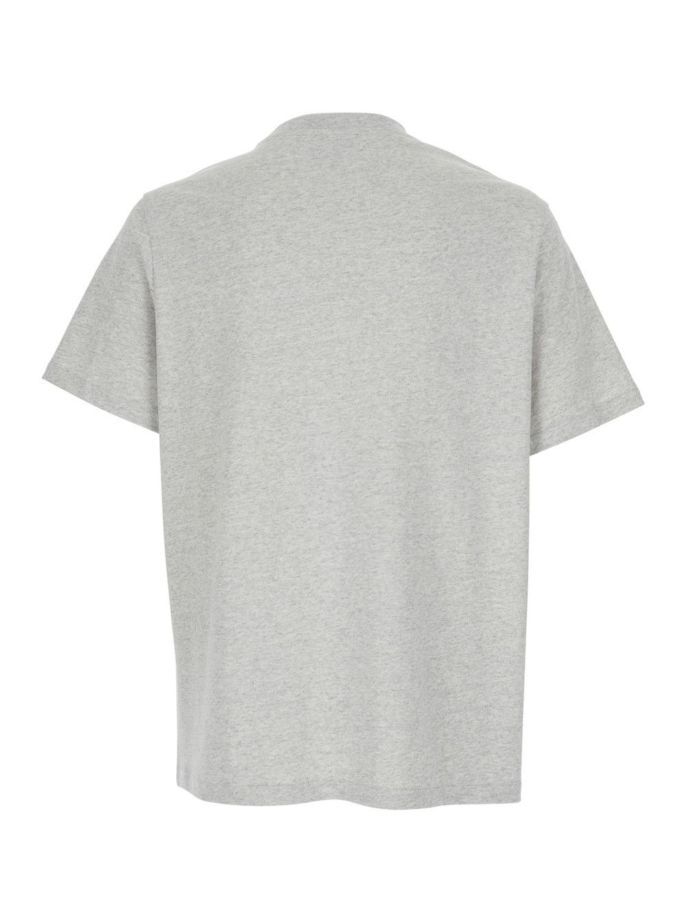 A.P.C. Grey Crew Neck T-Shirt with Embroidered Logo on Front in Cotton Woman Size S / US 4 / IT 40 - 2 Thumbnail