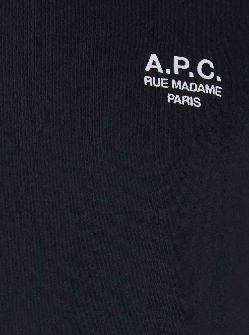 A.P.C. Black T-Shirt with Embroidered Logo on the Front in Women's Cotton Size M / US 6-8 / IT 42-44 - 3 Thumbnail