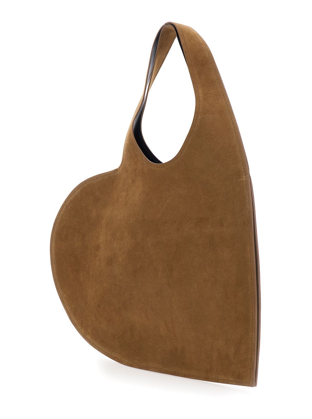 Coperni Shoulder Bag 'COPERNI' with Cut-Out Handle and Heart Silhouette in Brown Suede for Women Size ONE SIZE - 2 Thumbnail